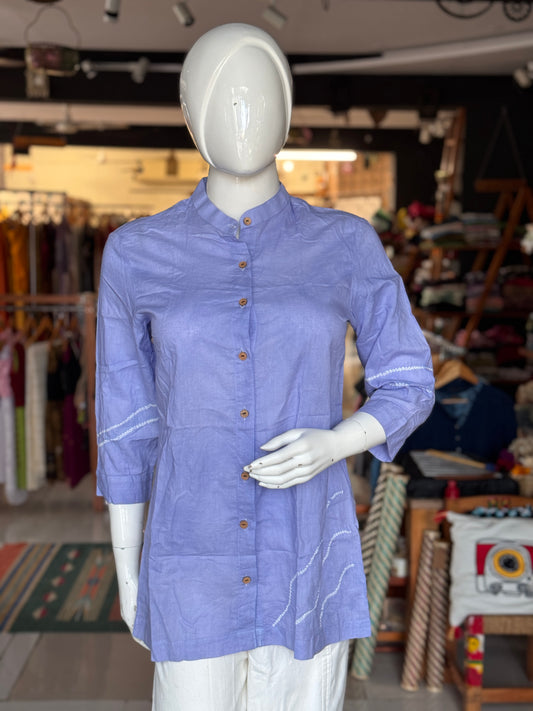 Bandini tie n dye long sleeves soft cotton short kurta for women