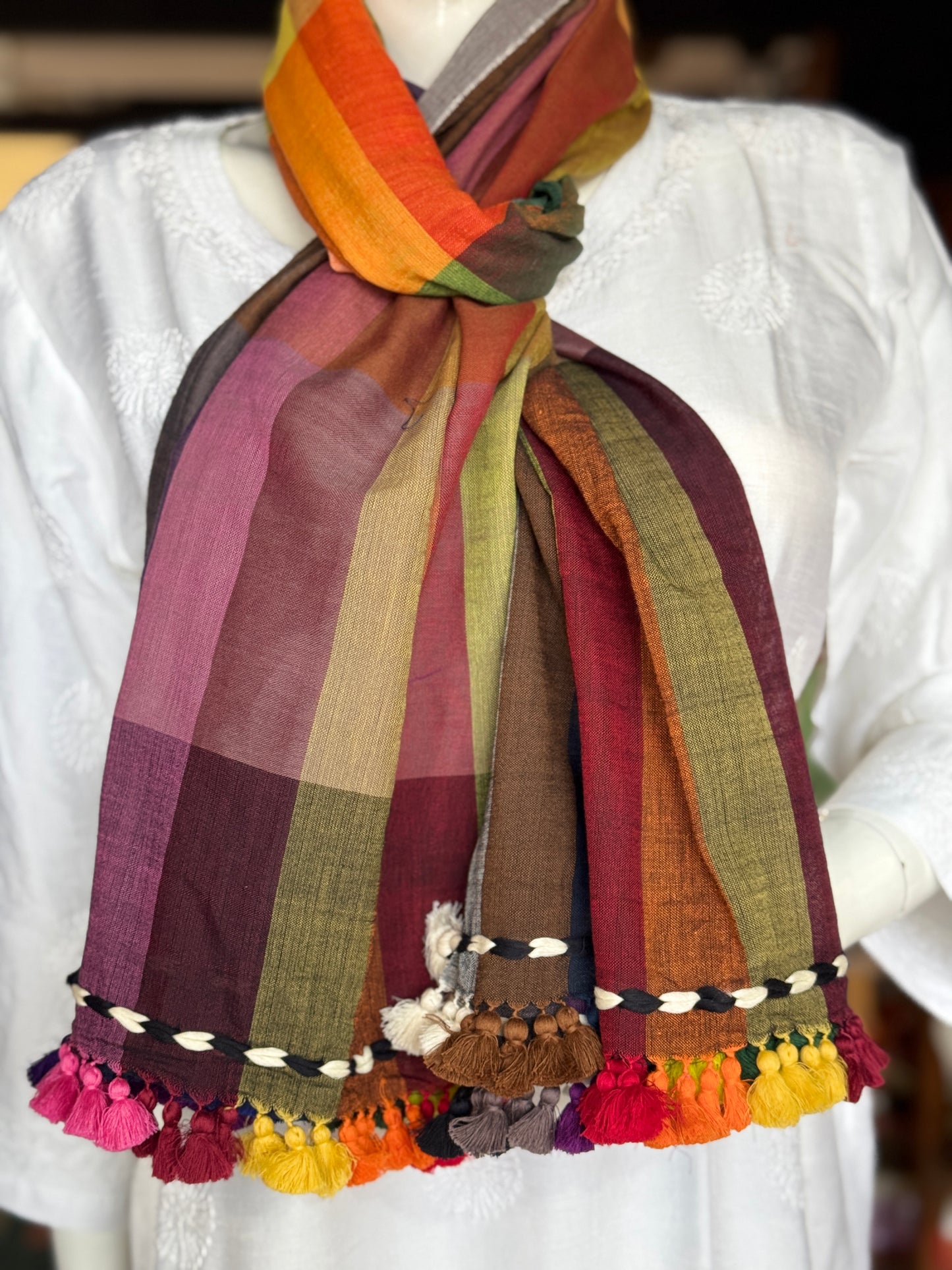 Bhujodi soft cotton handloom stole