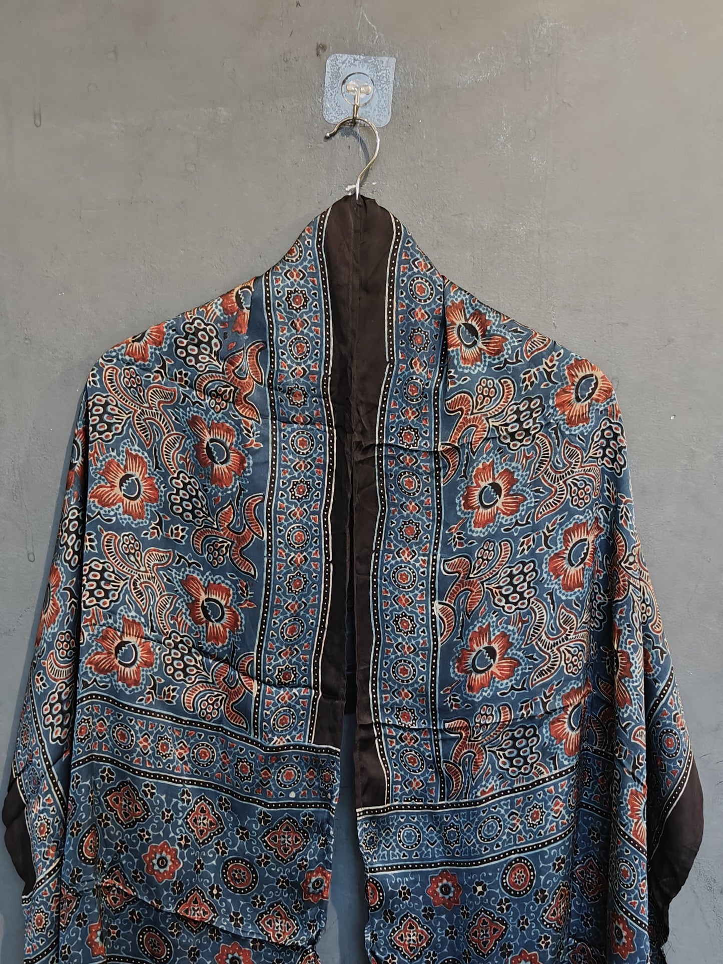 Ajrakh hand block printed soft modal stole - click to see colors and designs