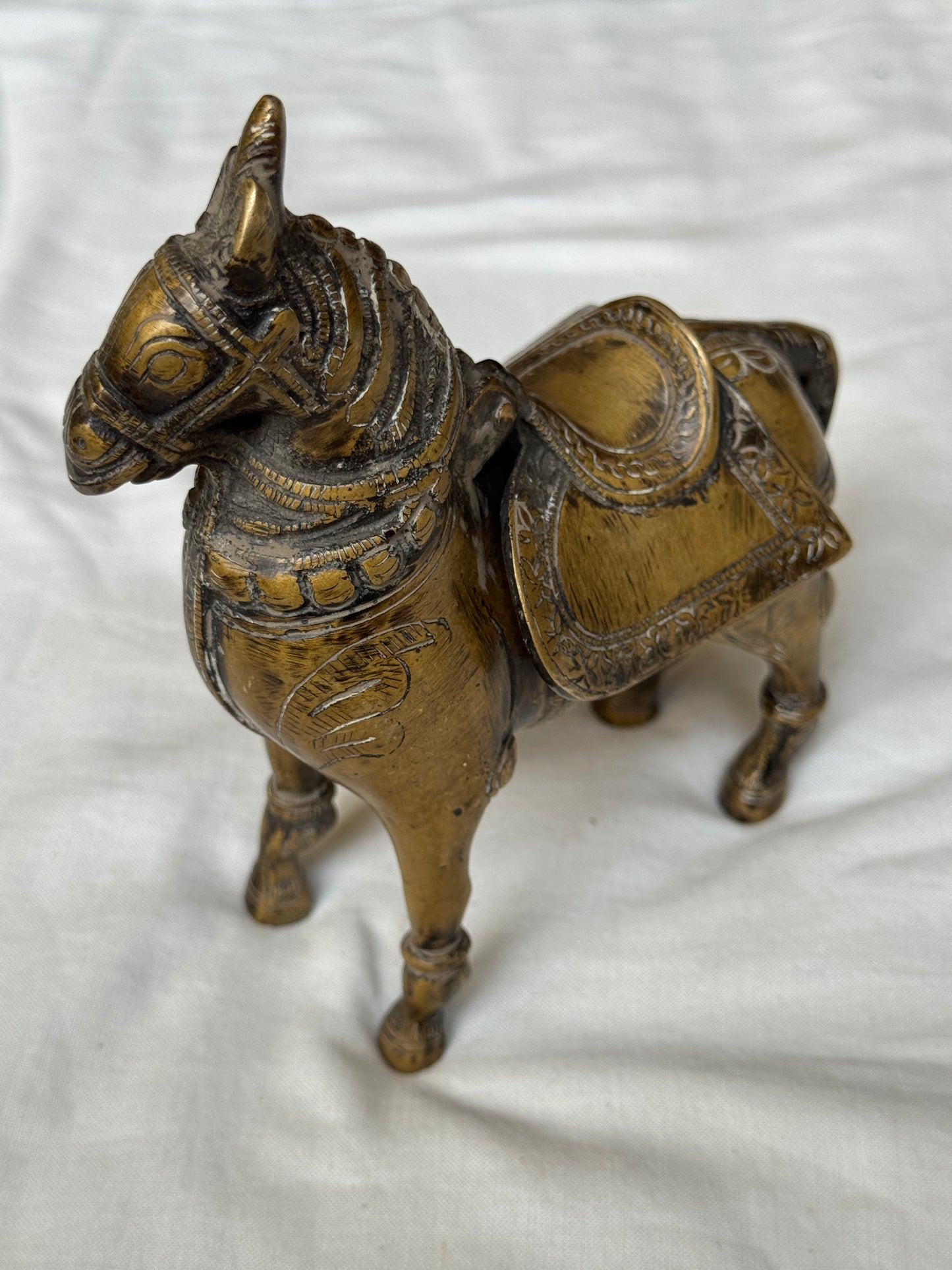 Vintage Horse money bank made of brass