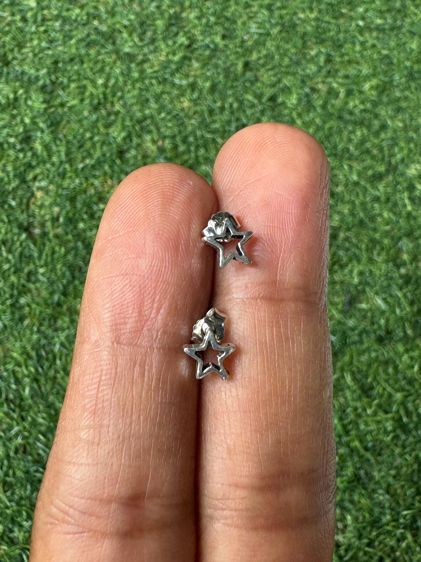Tiny pure silver studs in cute designs for children