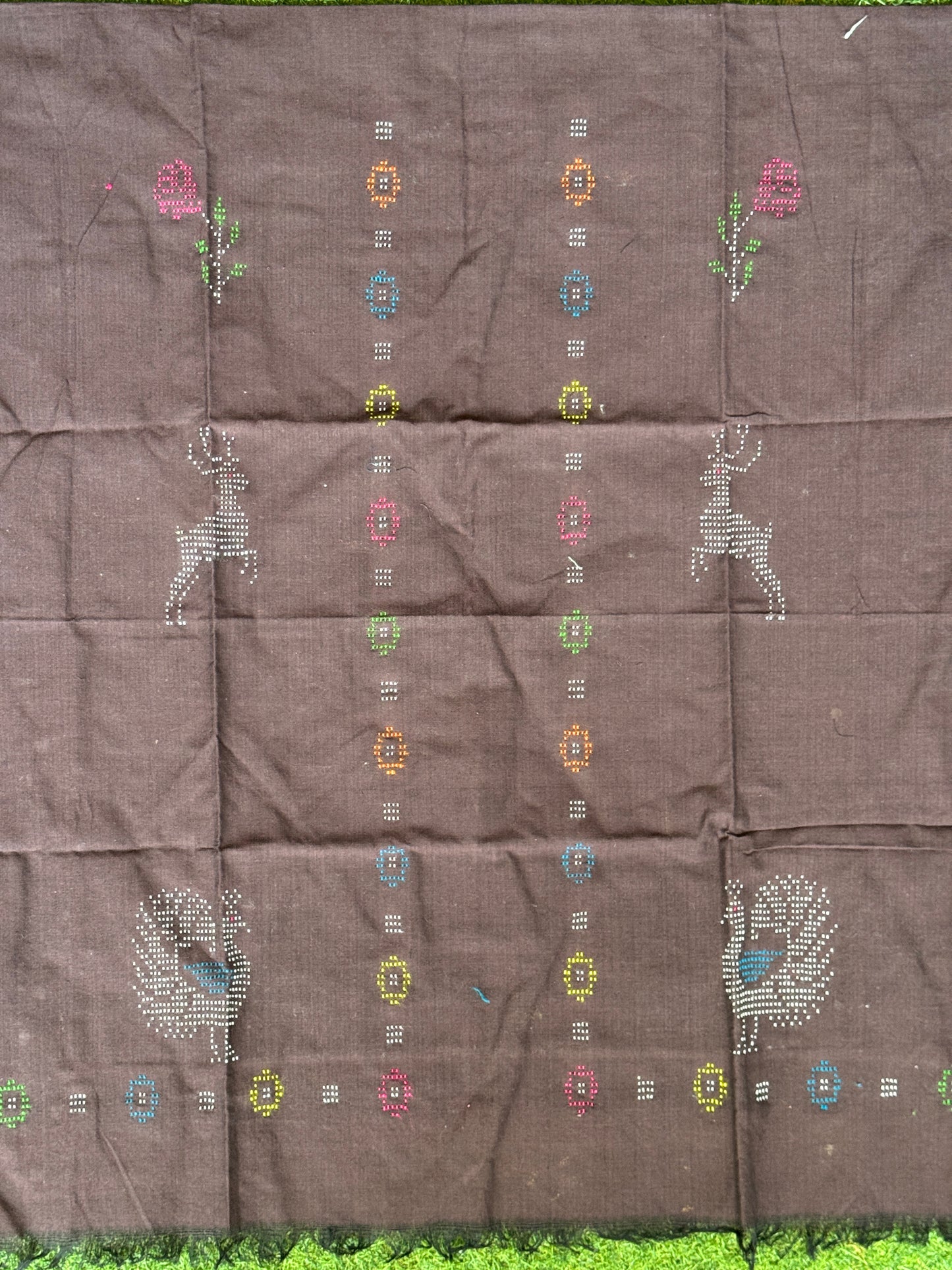 Vest / koti unstitched fabric in Tangaliya handwoven cotton
