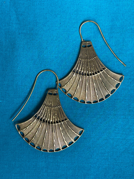 Kalidar skirt - brass side hooks earrings