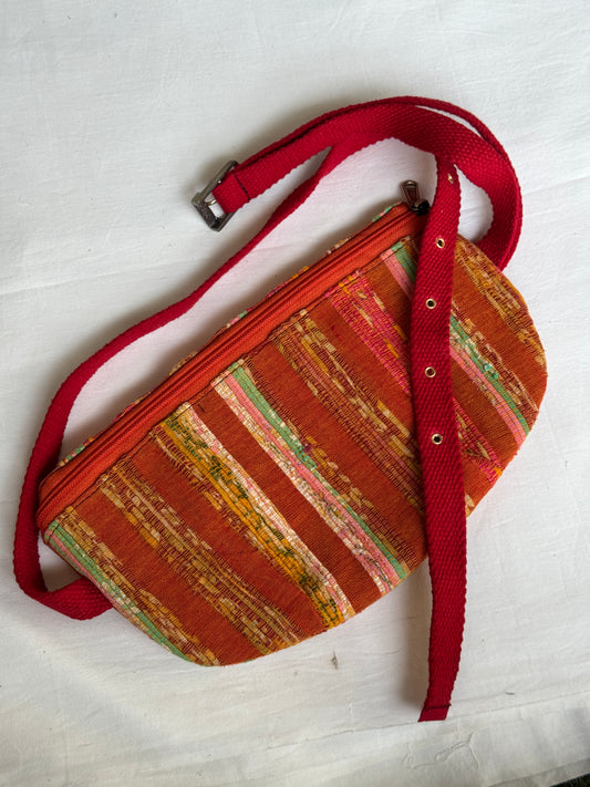 Fanny pouch in handwoven khesh - your travel buddy - multiple colors