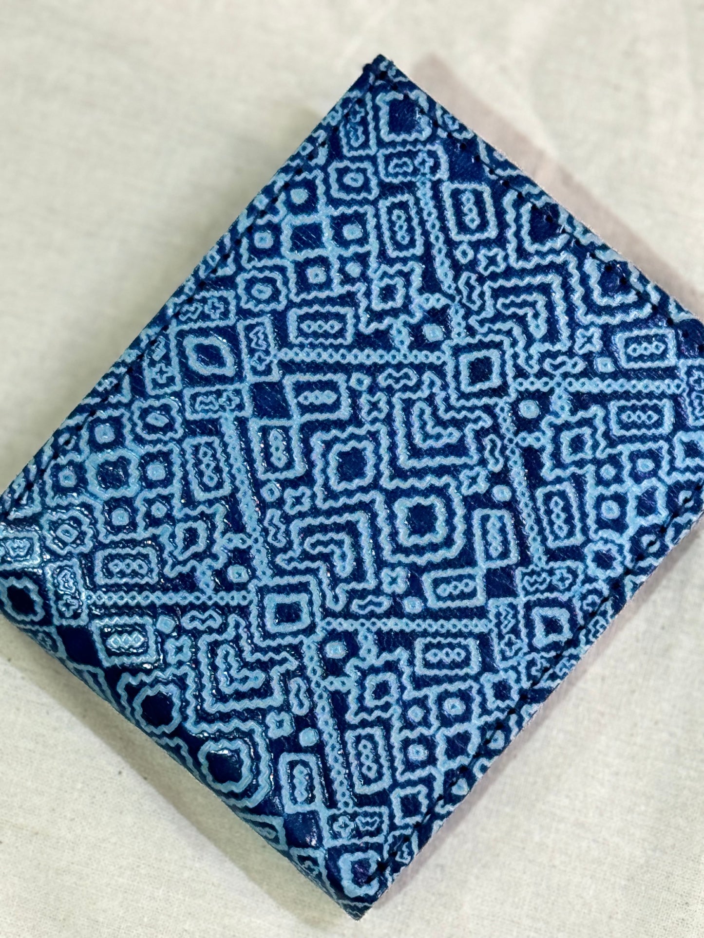 Mens foldable Leather hand crafted wallet