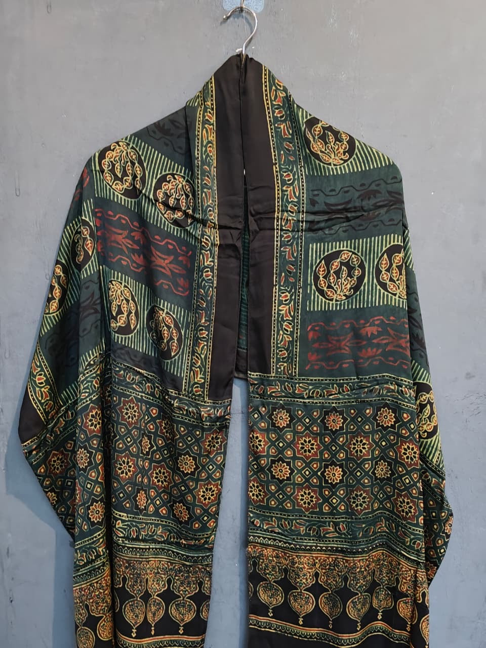 Ajrakh hand block printed soft modal stole - click to see colors and designs