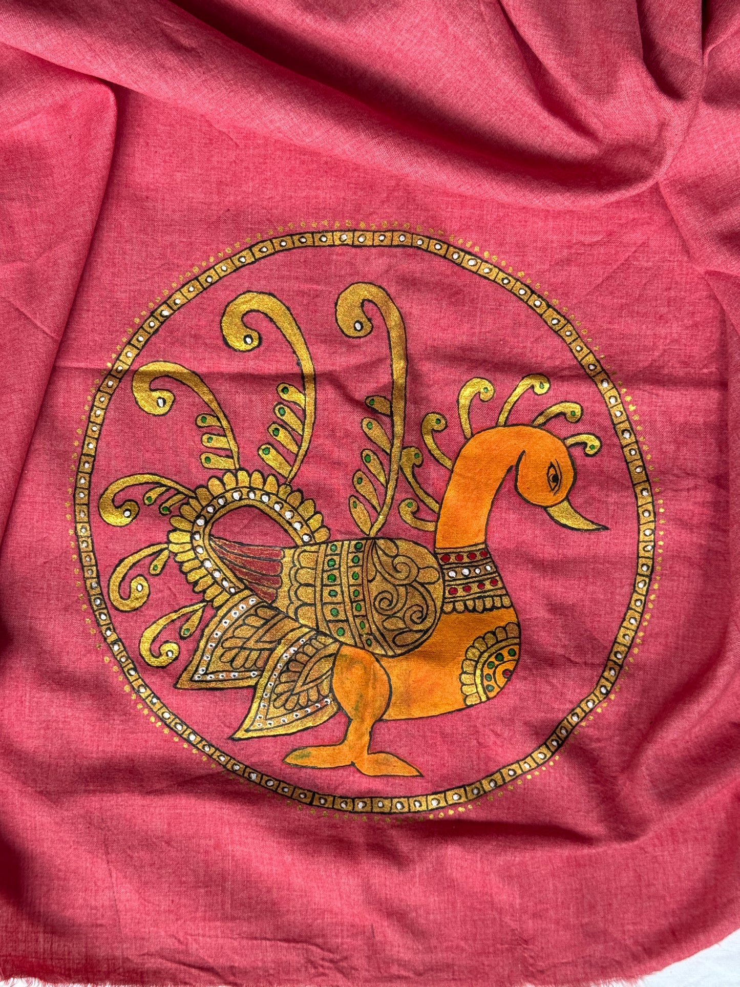 Hand crafted unstitched blouse fabrics on handloom cotton base - Hand painted / embroidered - click to see designs and colors