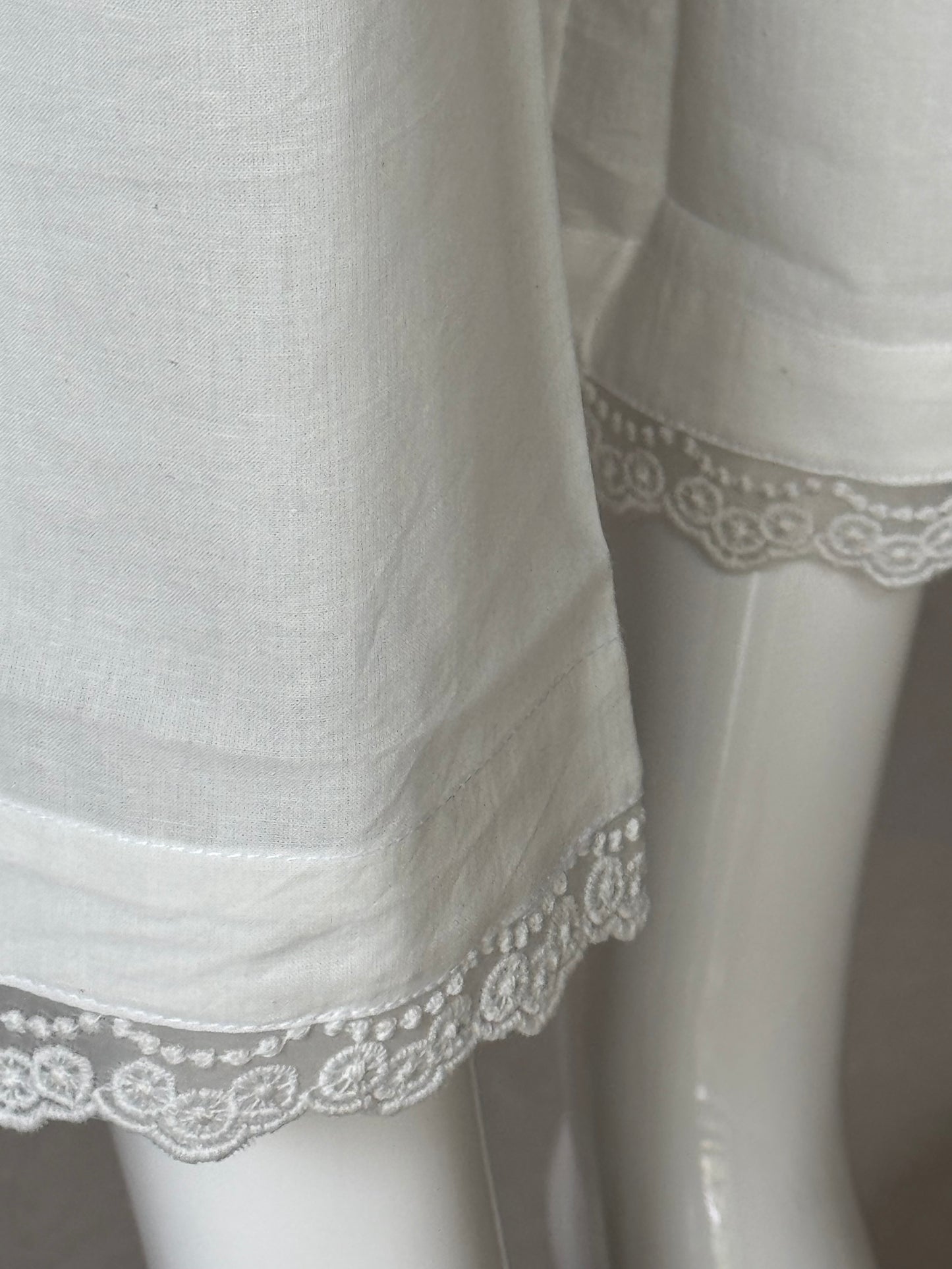 Off white cotton straight pants - mix n match with kurtis