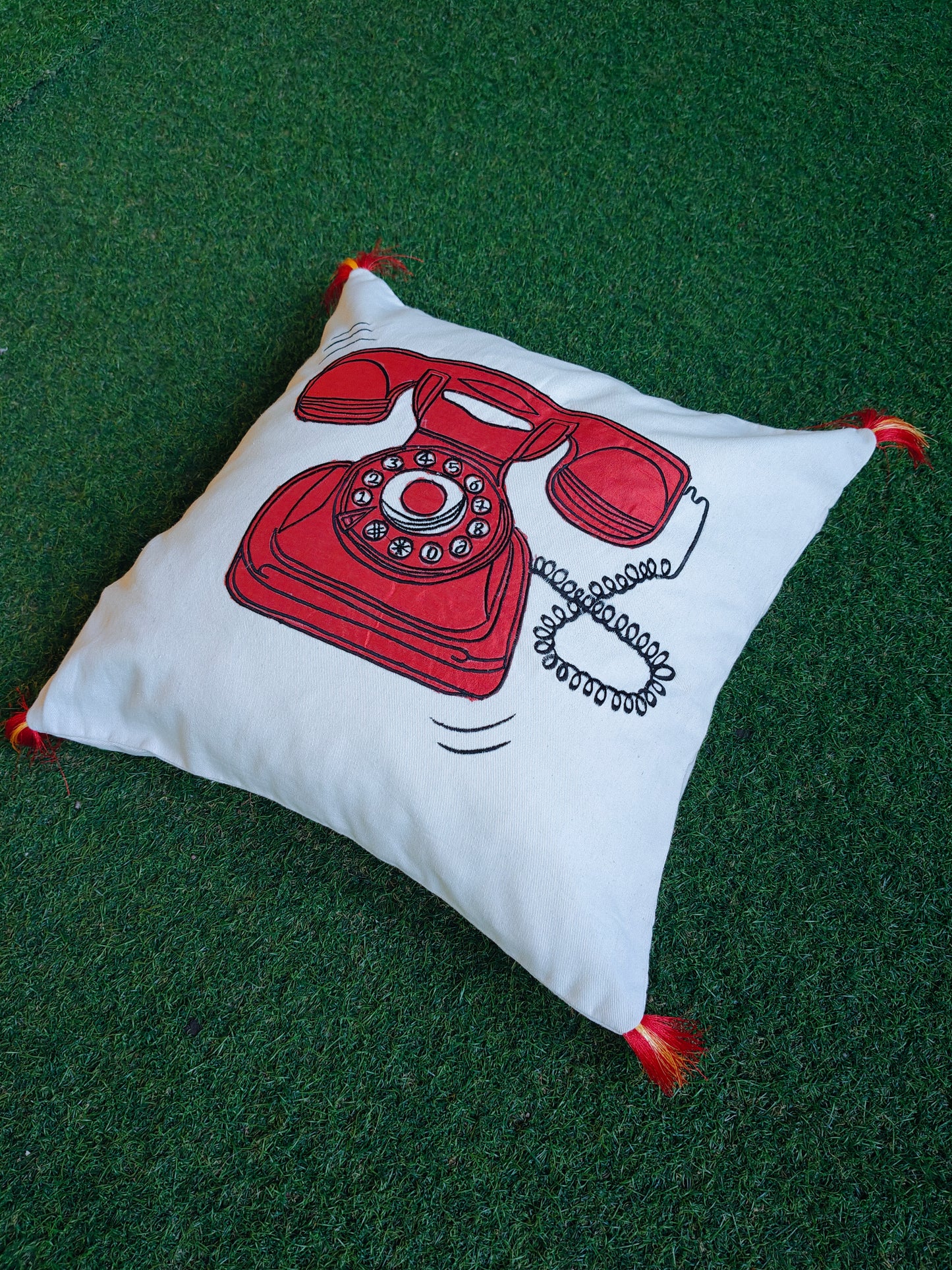 Applique / embroidered cushion covers - 16x16 inch