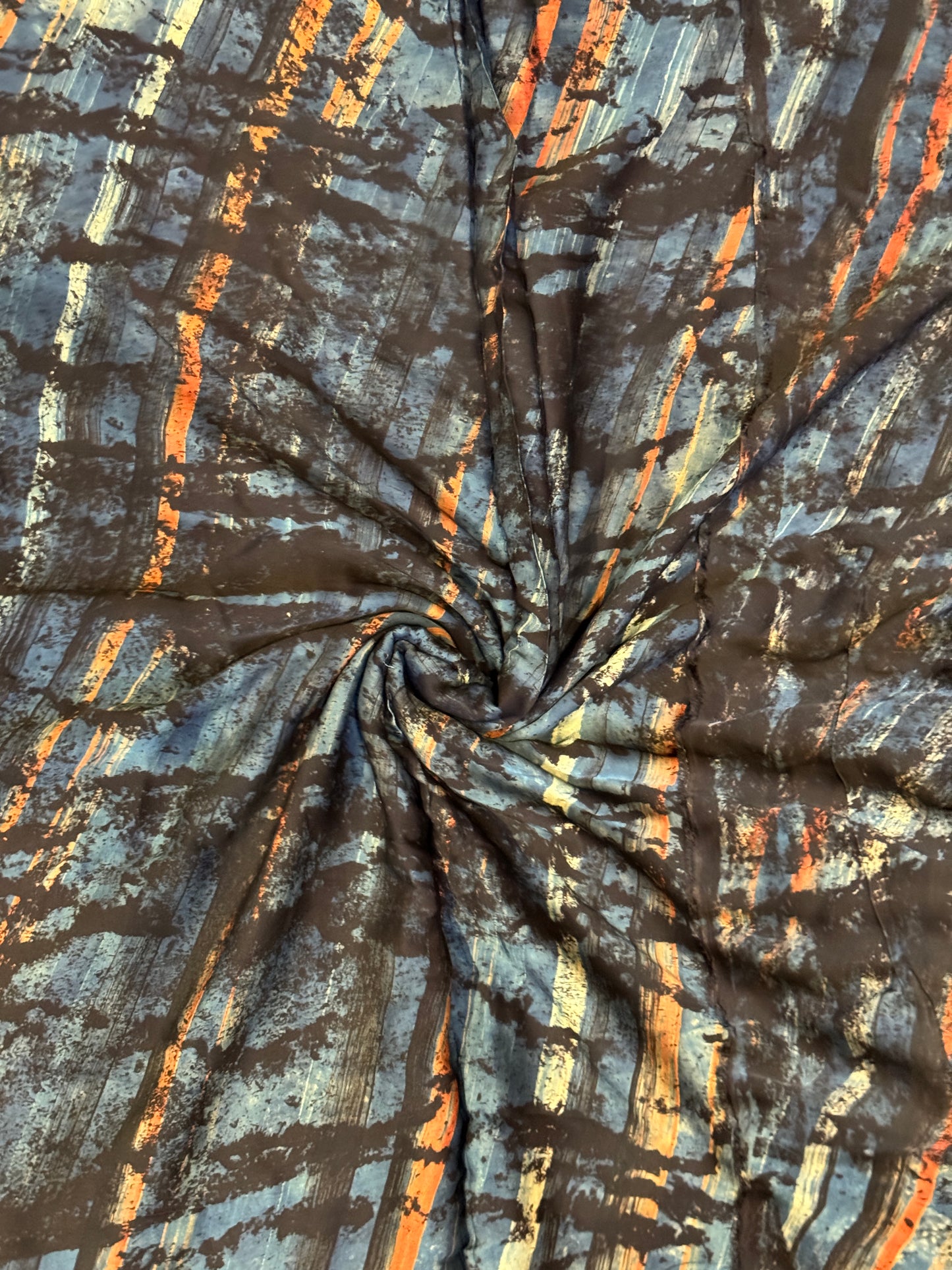 Ajrakh hand block printed modal fabric with unique designer prints