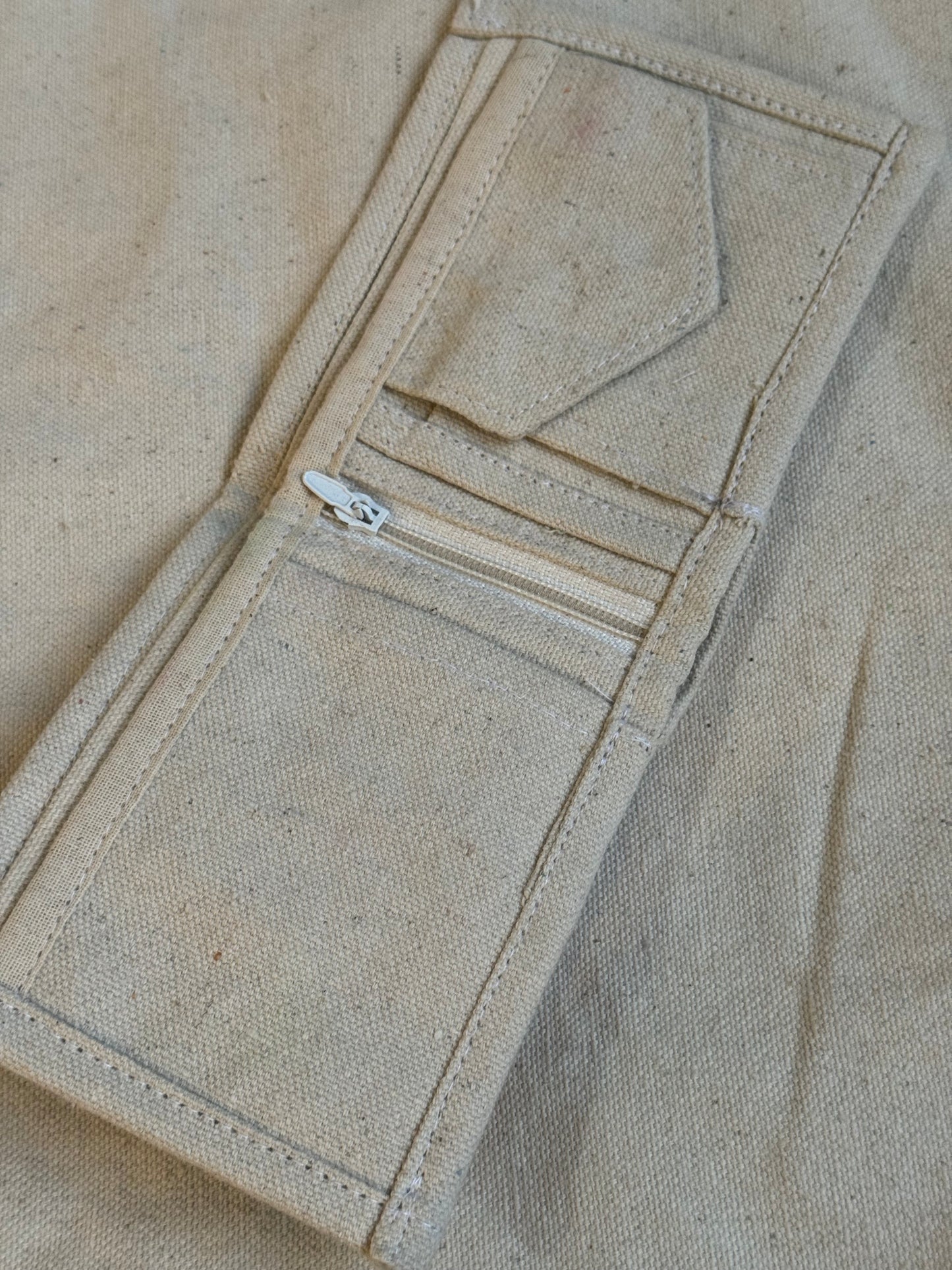 Birds hand painted cotton canvas foldable wallet