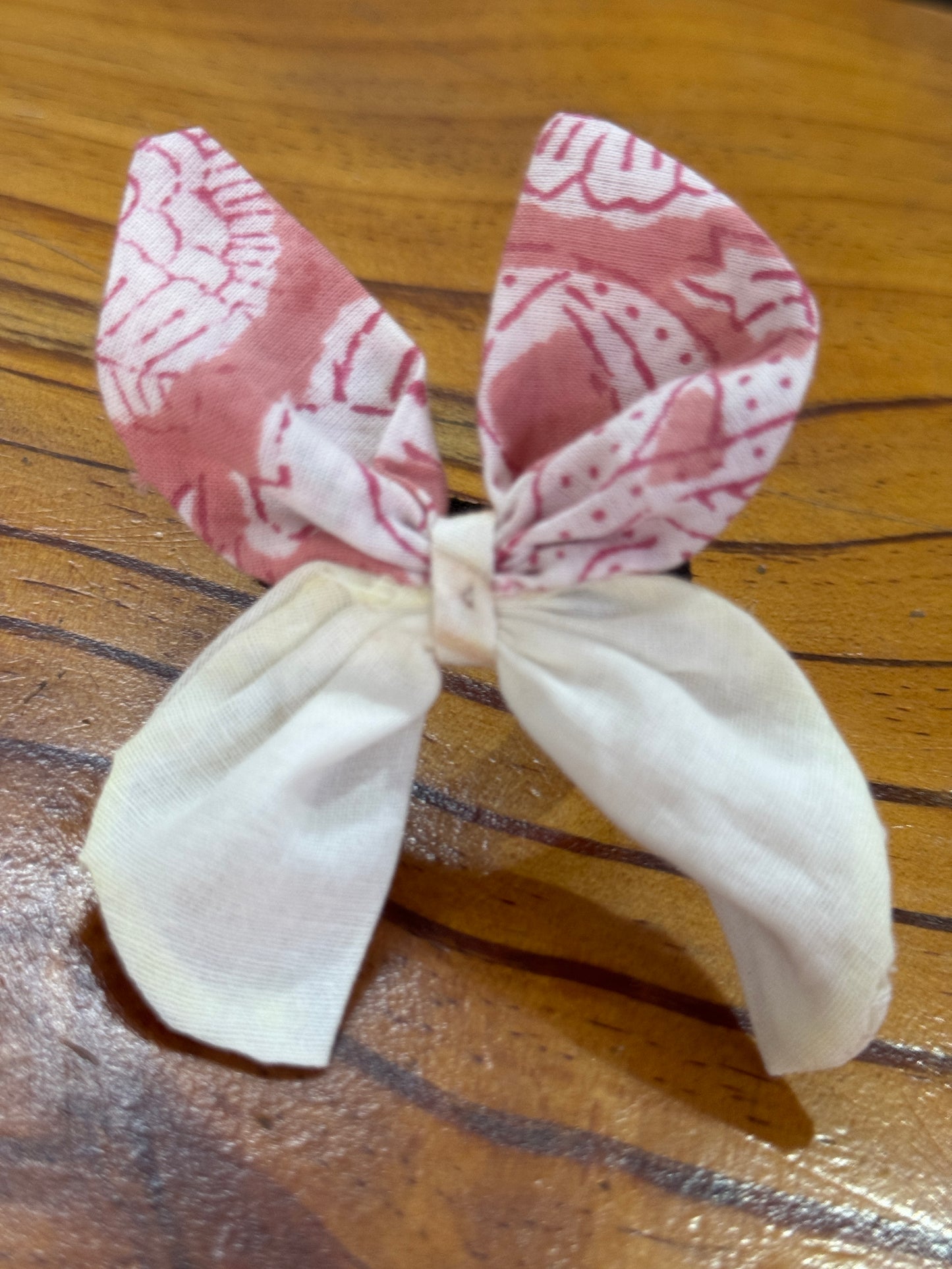 Hand crafted hair elastic rubber band upcycled from fabric scraps