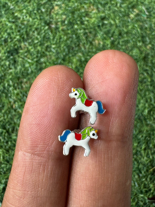 Tiny pure silver studs in cute designs for children