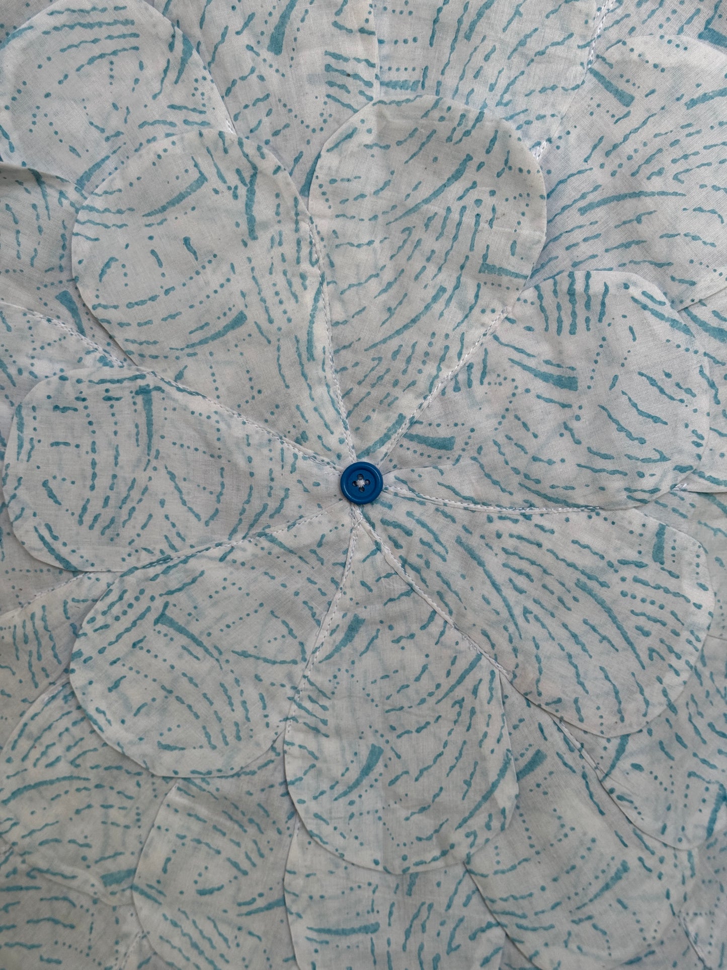 Flowers n petals - white soft cotton handblock printed top for girls