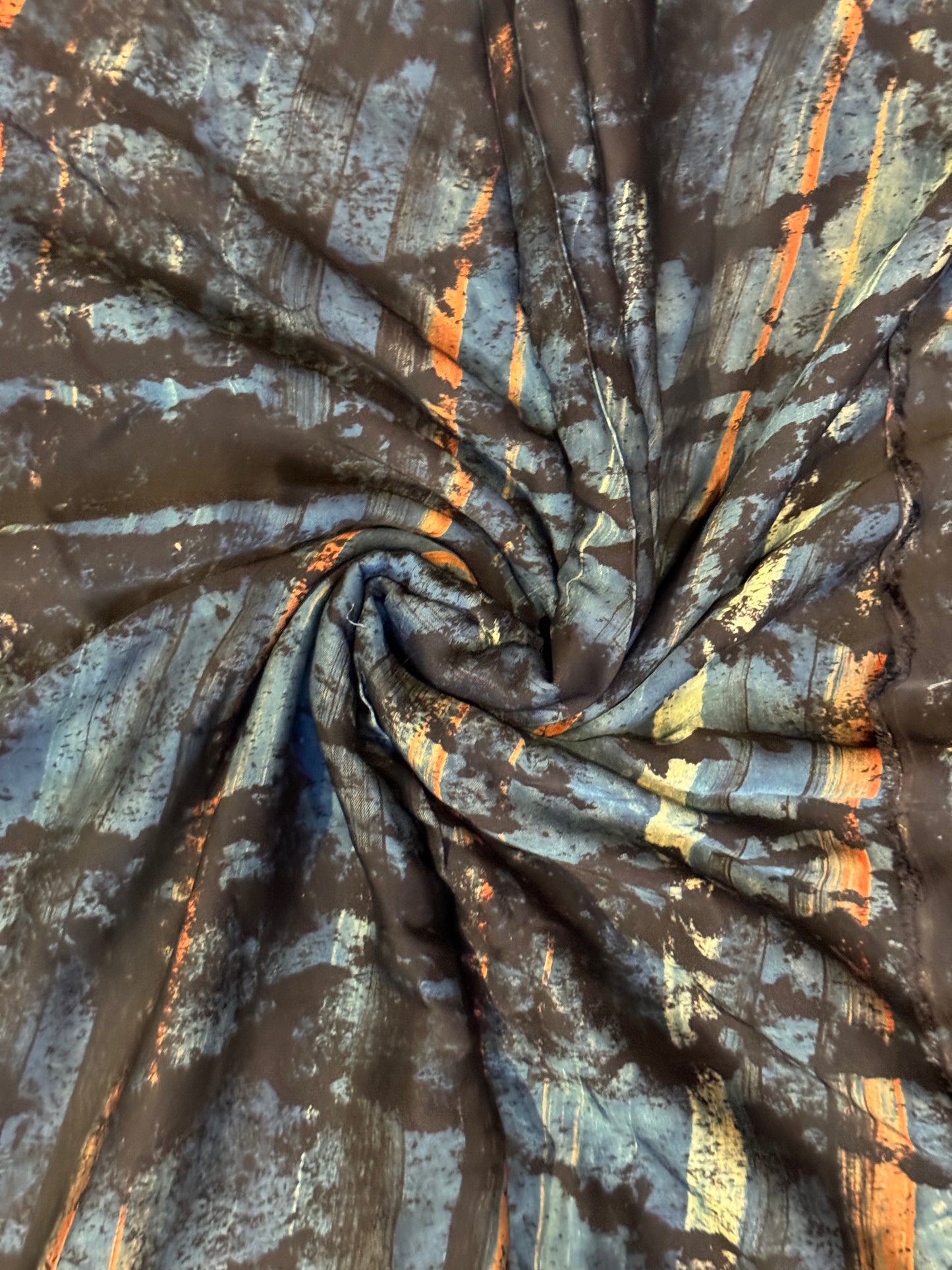 Ajrakh hand block printed modal fabric with unique designer prints