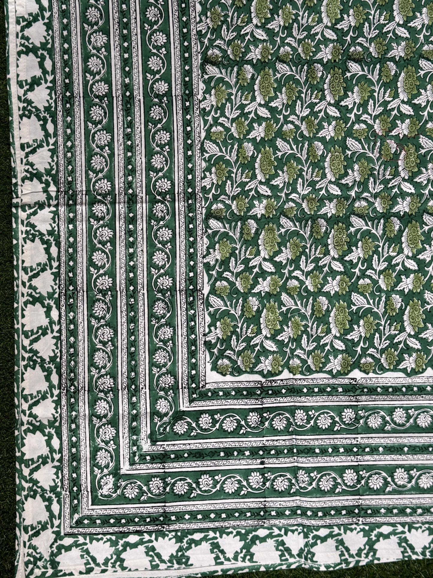 Single bedsheet / blanket in hand block printed pure cotton - multiple designs available