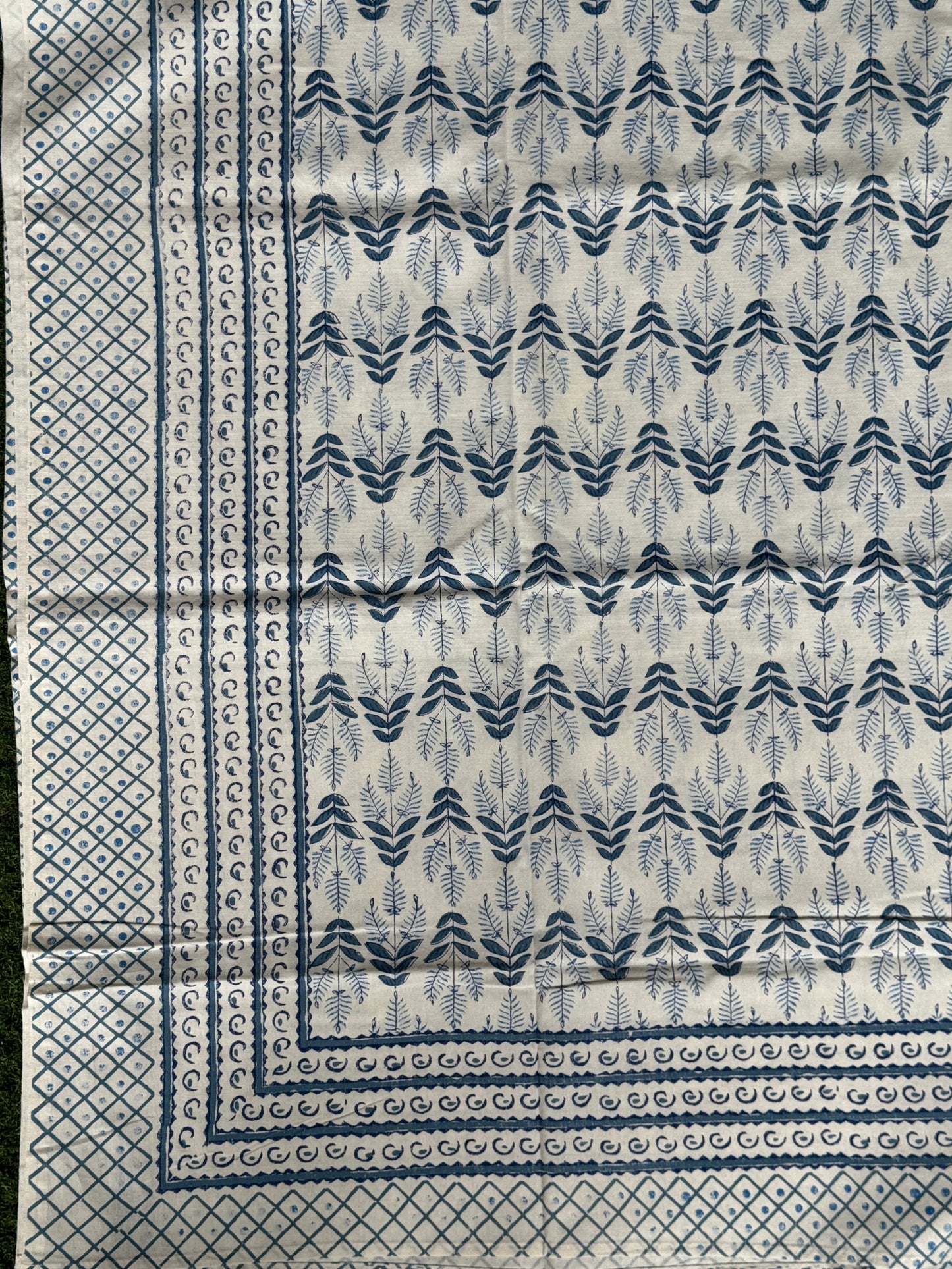 Single bedsheet / blanket in hand block printed pure cotton - multiple designs available