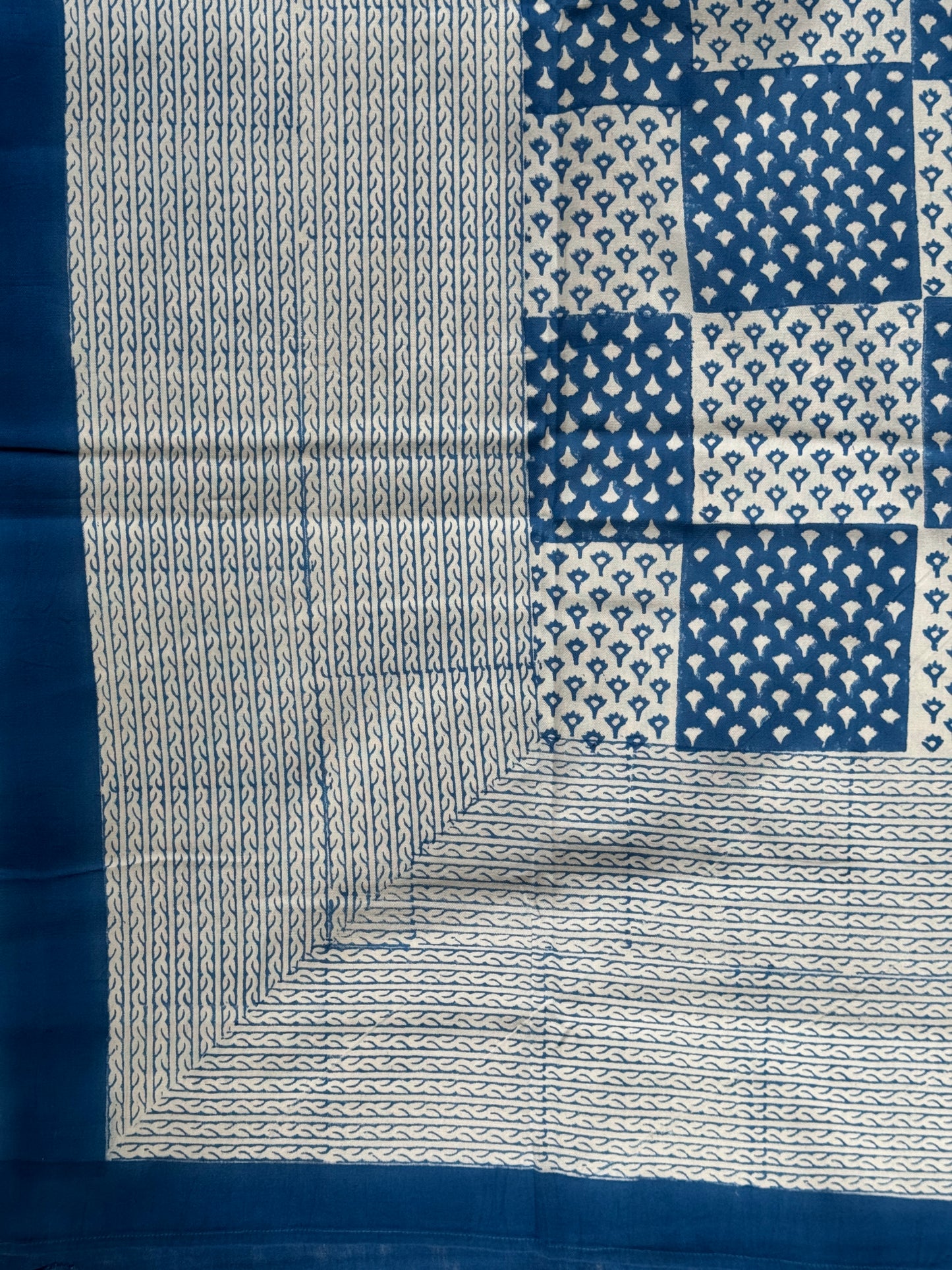 Single bedsheet / blanket in hand block printed pure cotton - multiple designs available