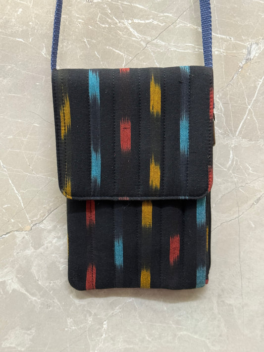 Quilted mobile phone fabric sling- carry your essentials