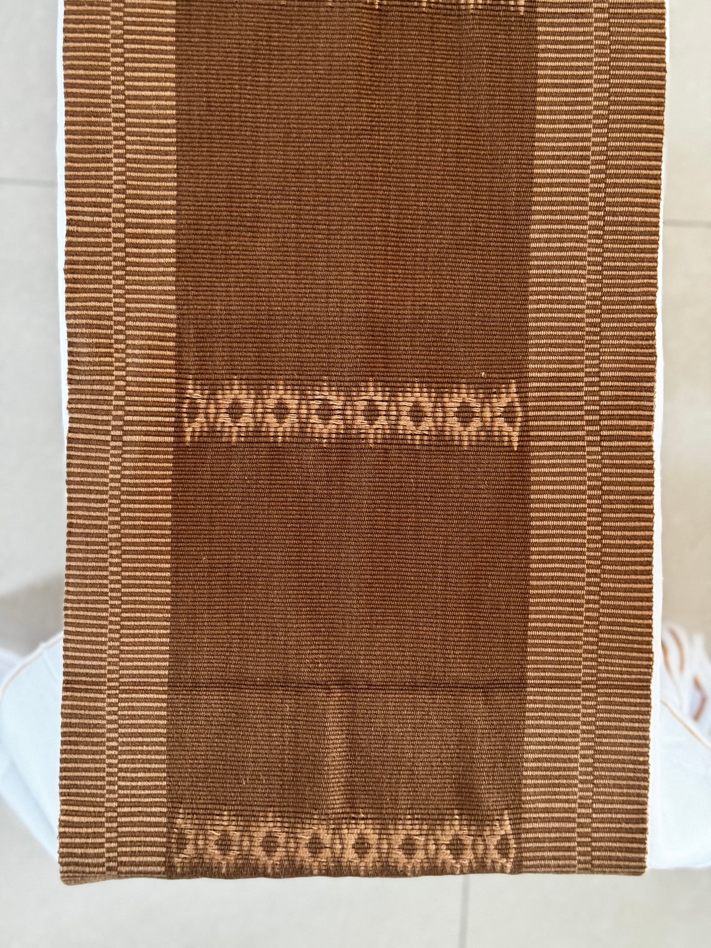 Handwoven thick cotton table runner from the looms of NorthEast India