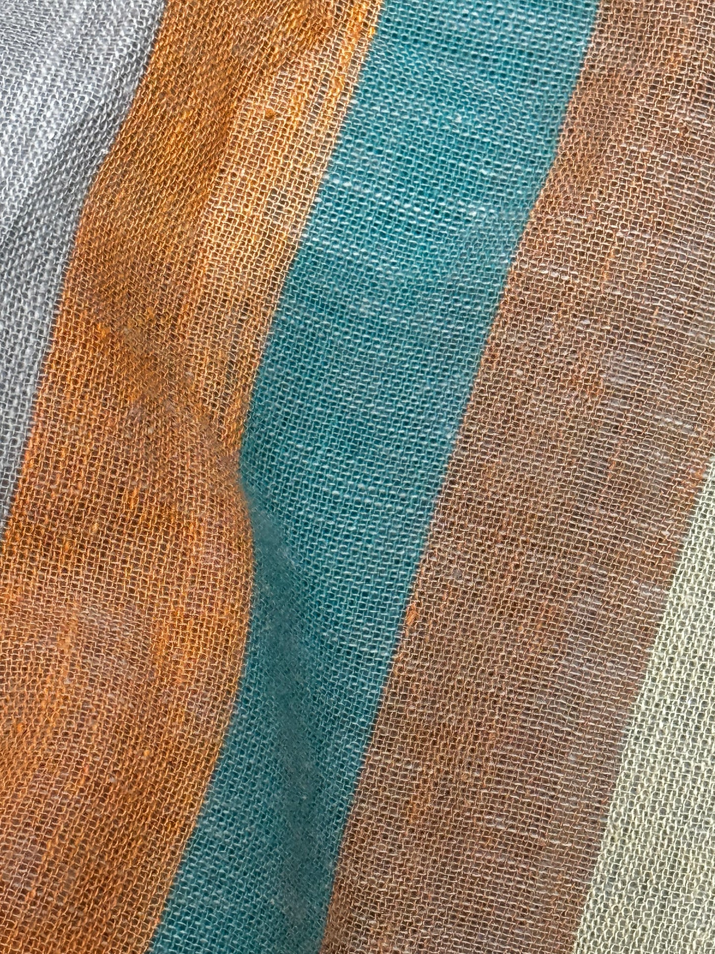 Colorful stripes handwoven kala cotton fabric
