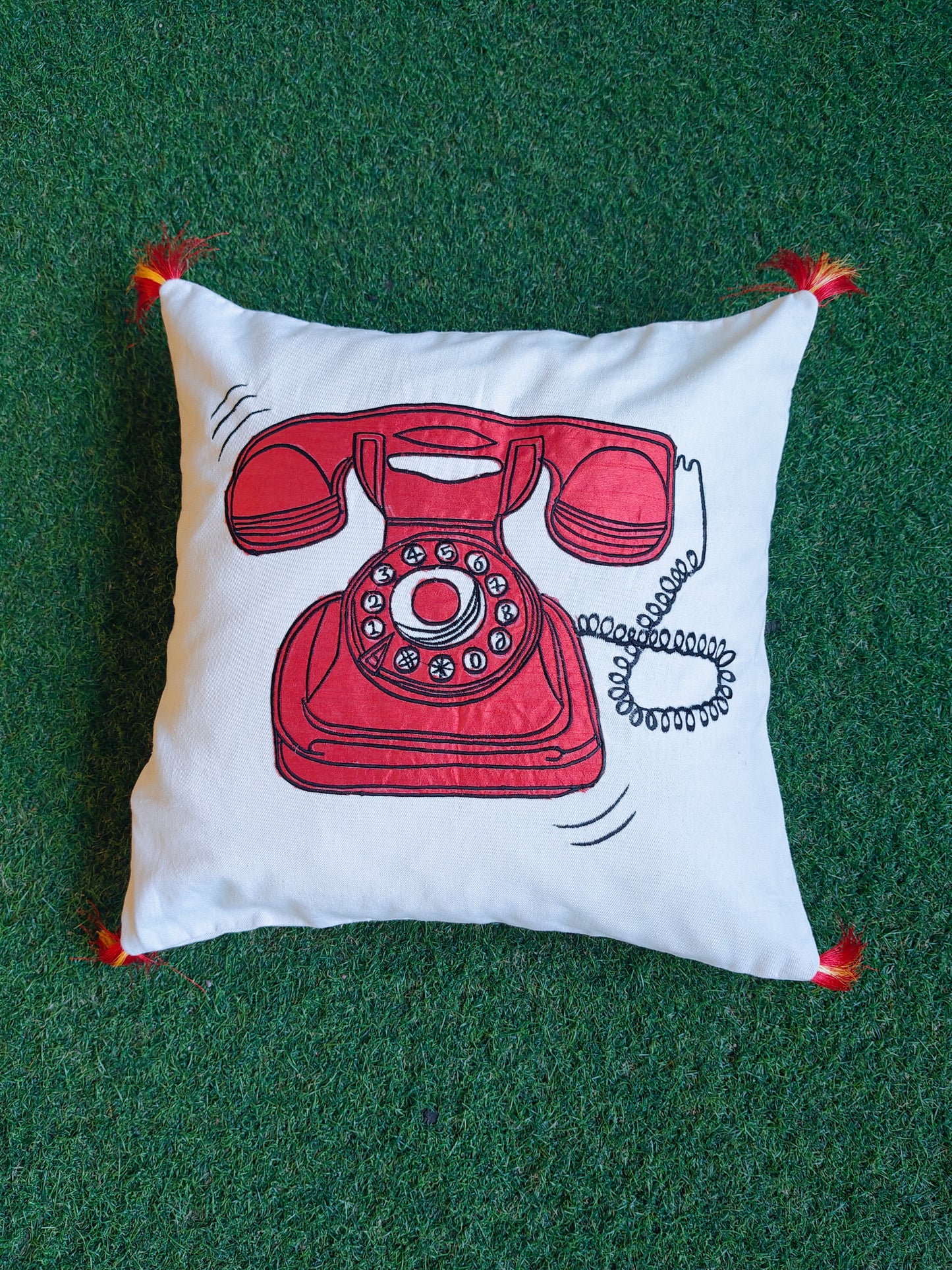 Applique / embroidered cushion covers - 16x16 inch