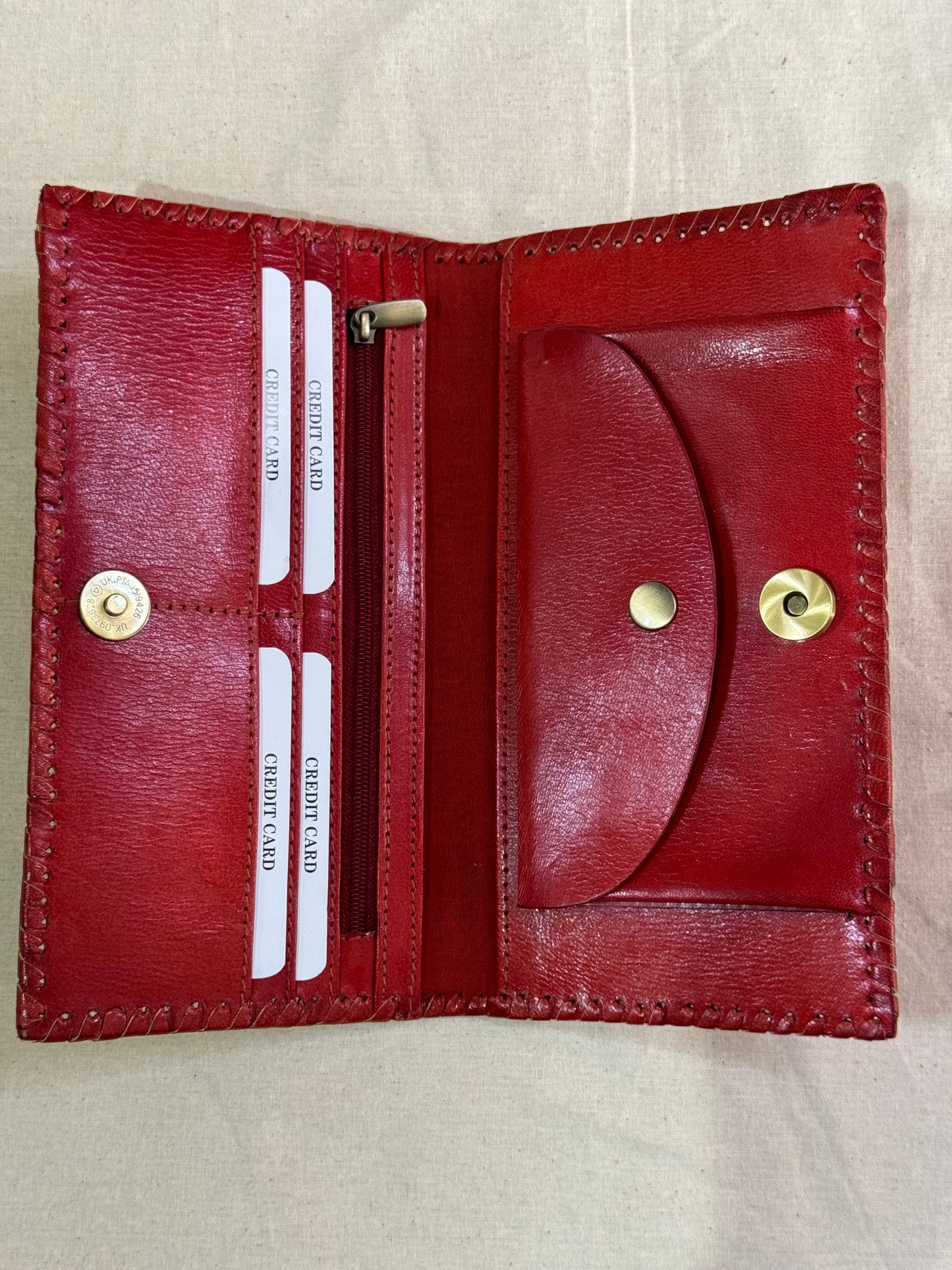 Leather hand crafted ladies wallet