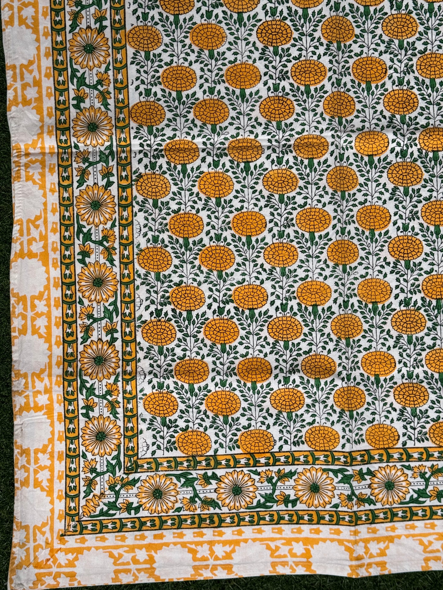 Single bedsheet / blanket in hand block printed pure cotton - multiple designs available