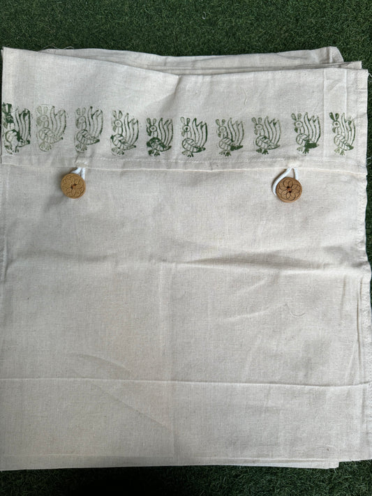 Soft Cotton Saree cover / bag with hand block print