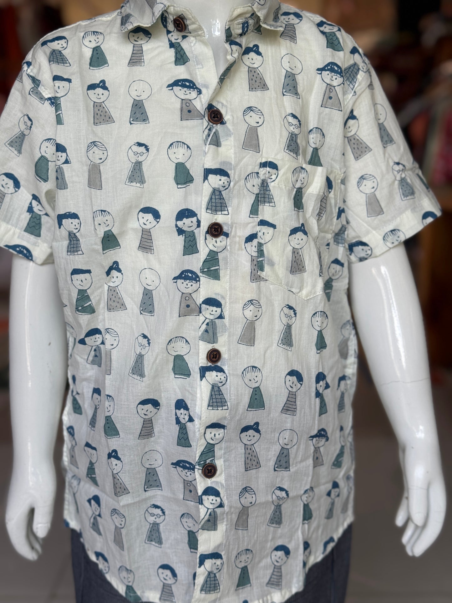 Cute prints cotton half sleeves shirt for boys - click to see prints options