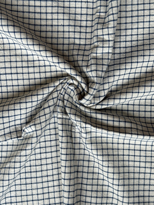 Hand spun, Handwoven, natural yarn dyed cotton fabric - design options available