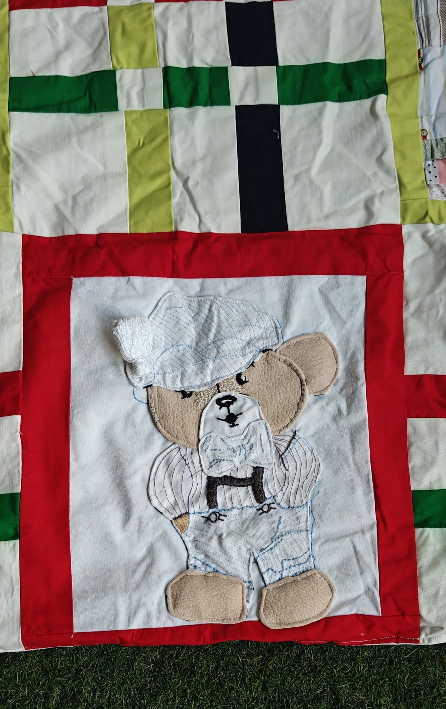 Patchwork cute hand made cotton quilts / play mats / wall decor for children - design options available