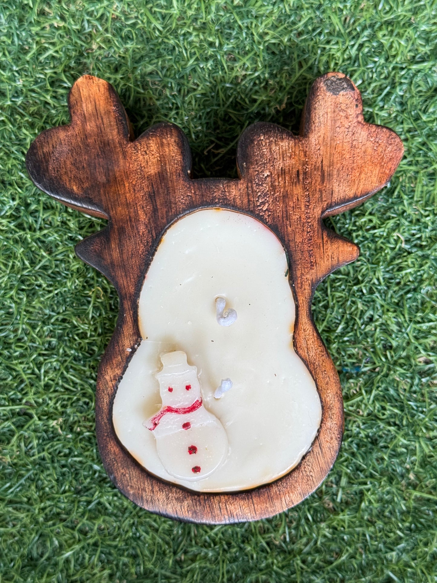 Reindeer shaped decorative candle