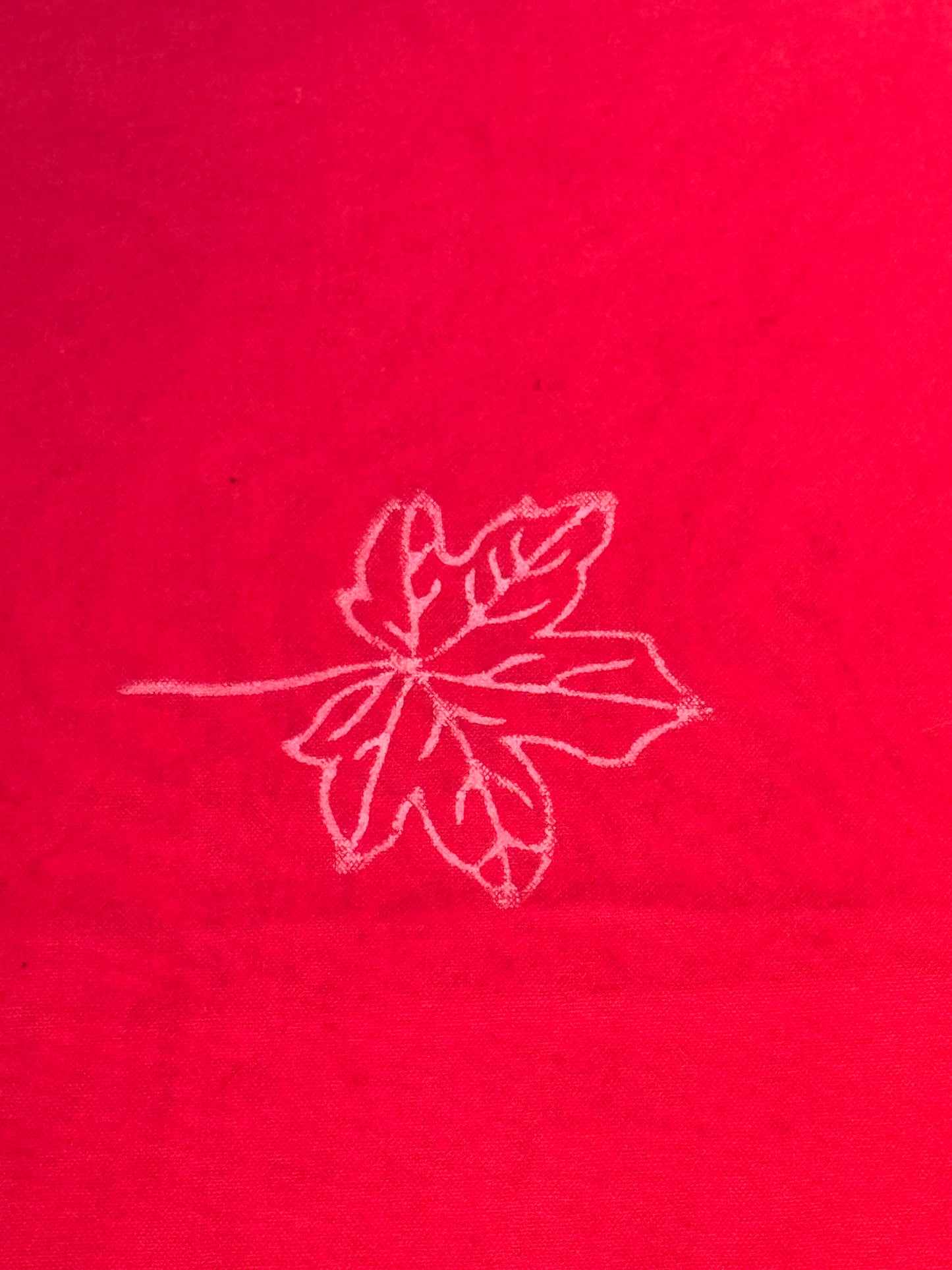 Hand block printed canvas table runner