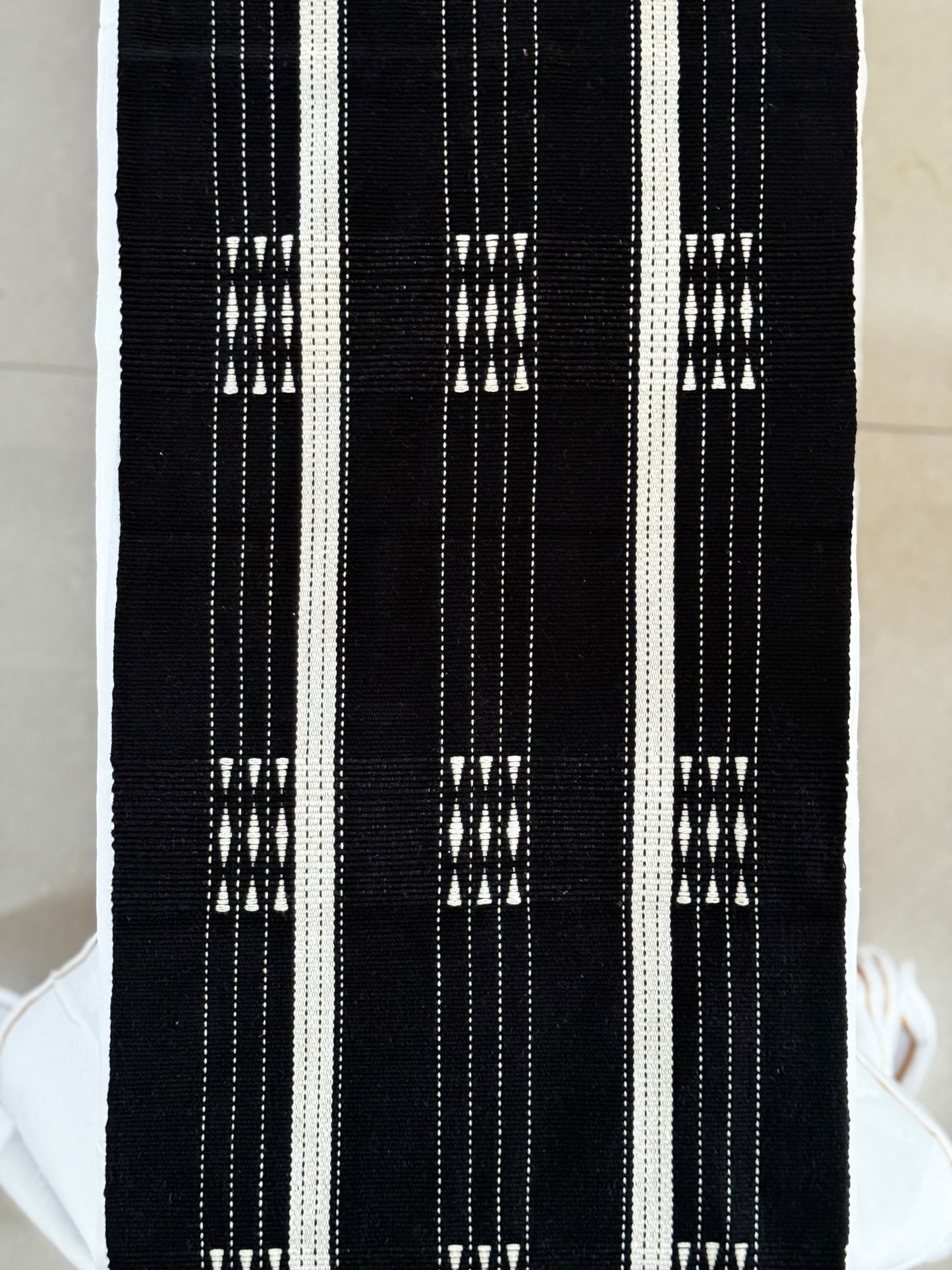 Handwoven thick cotton table runner from the looms of NorthEast India