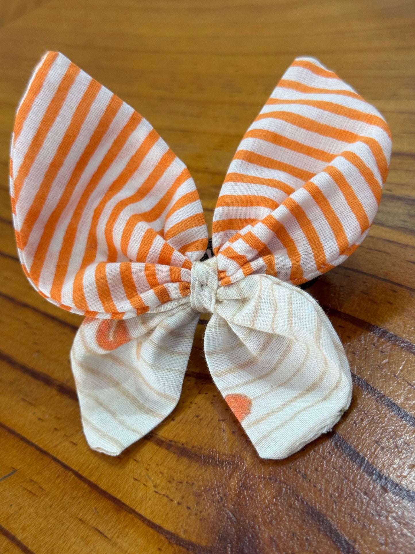 Hand crafted hair elastic rubber band upcycled from fabric scraps