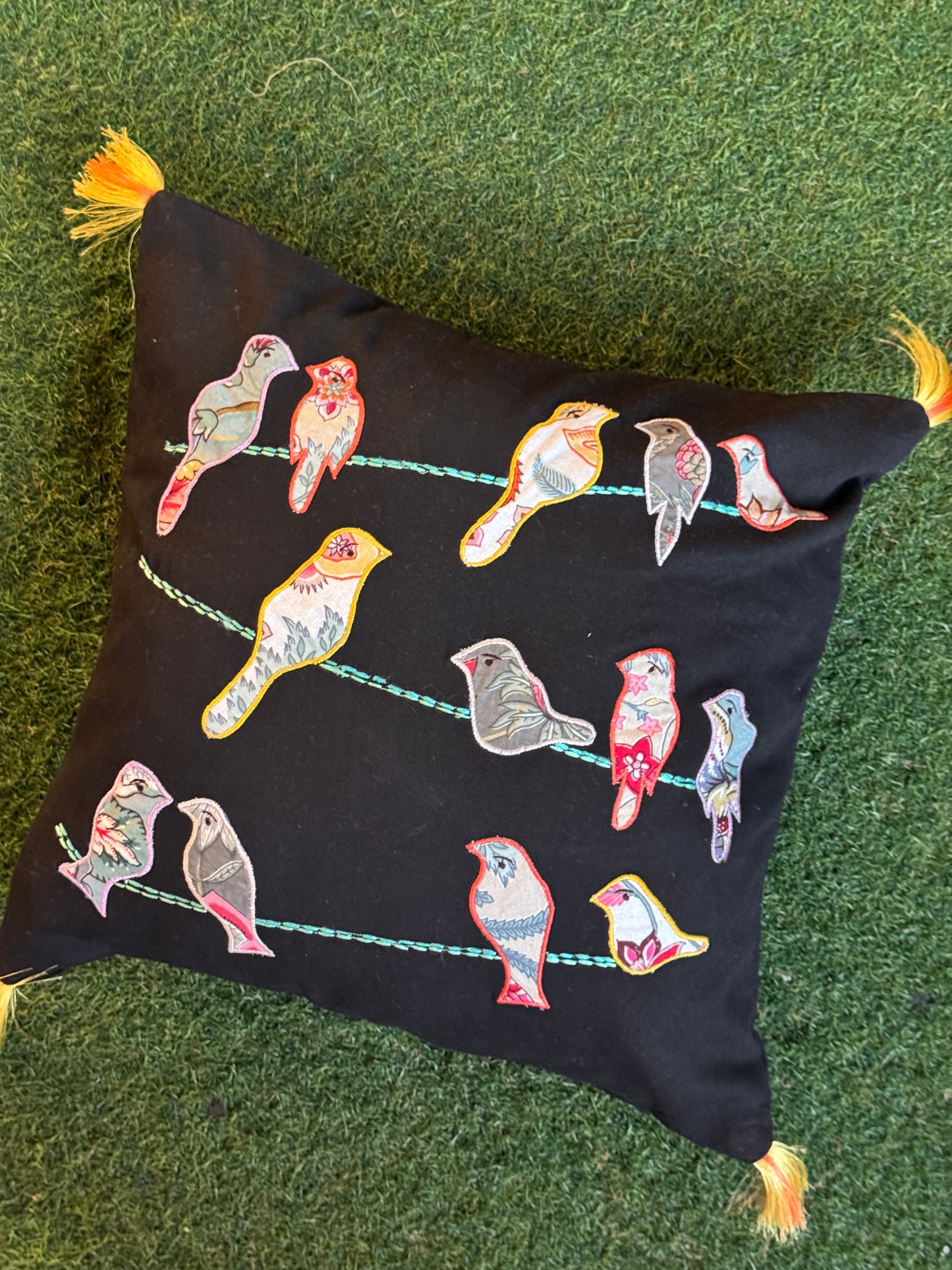 Applique / embroidered cushion covers - 16x16 inch