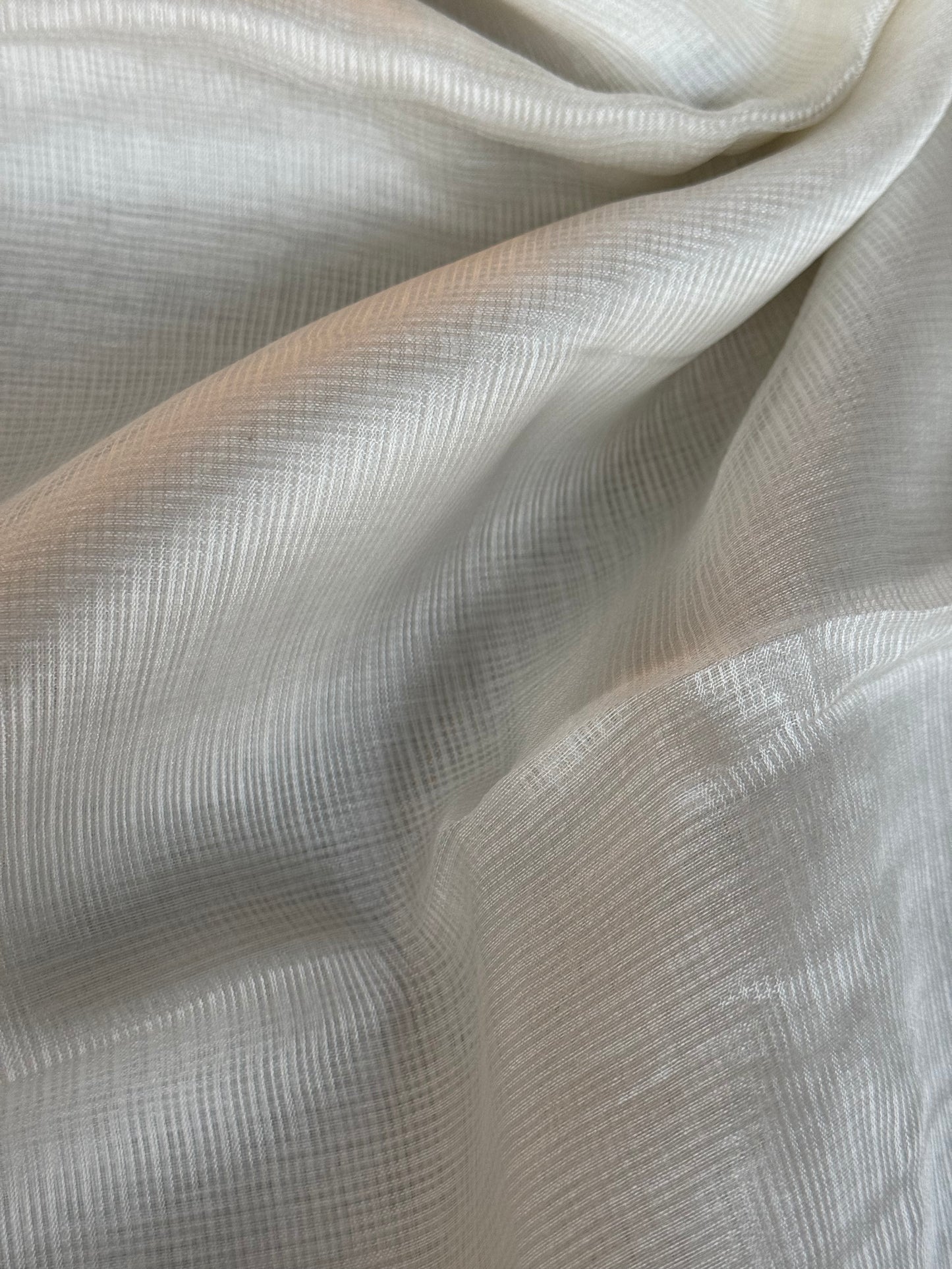Off White pure silk light and soft kota fabric