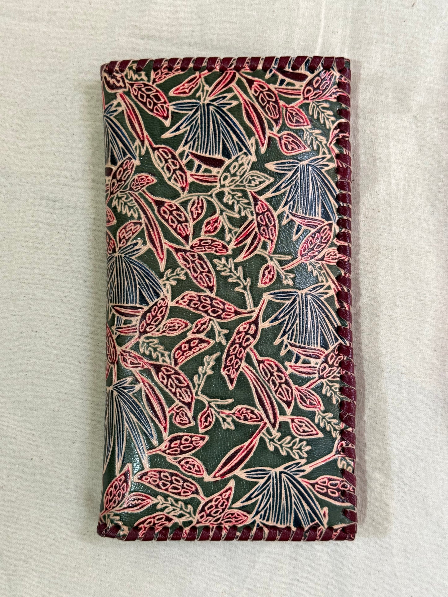 Leather hand crafted ladies wallet