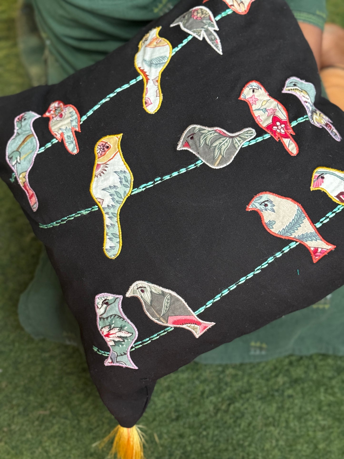 Applique / embroidered cushion covers - 16x16 inch