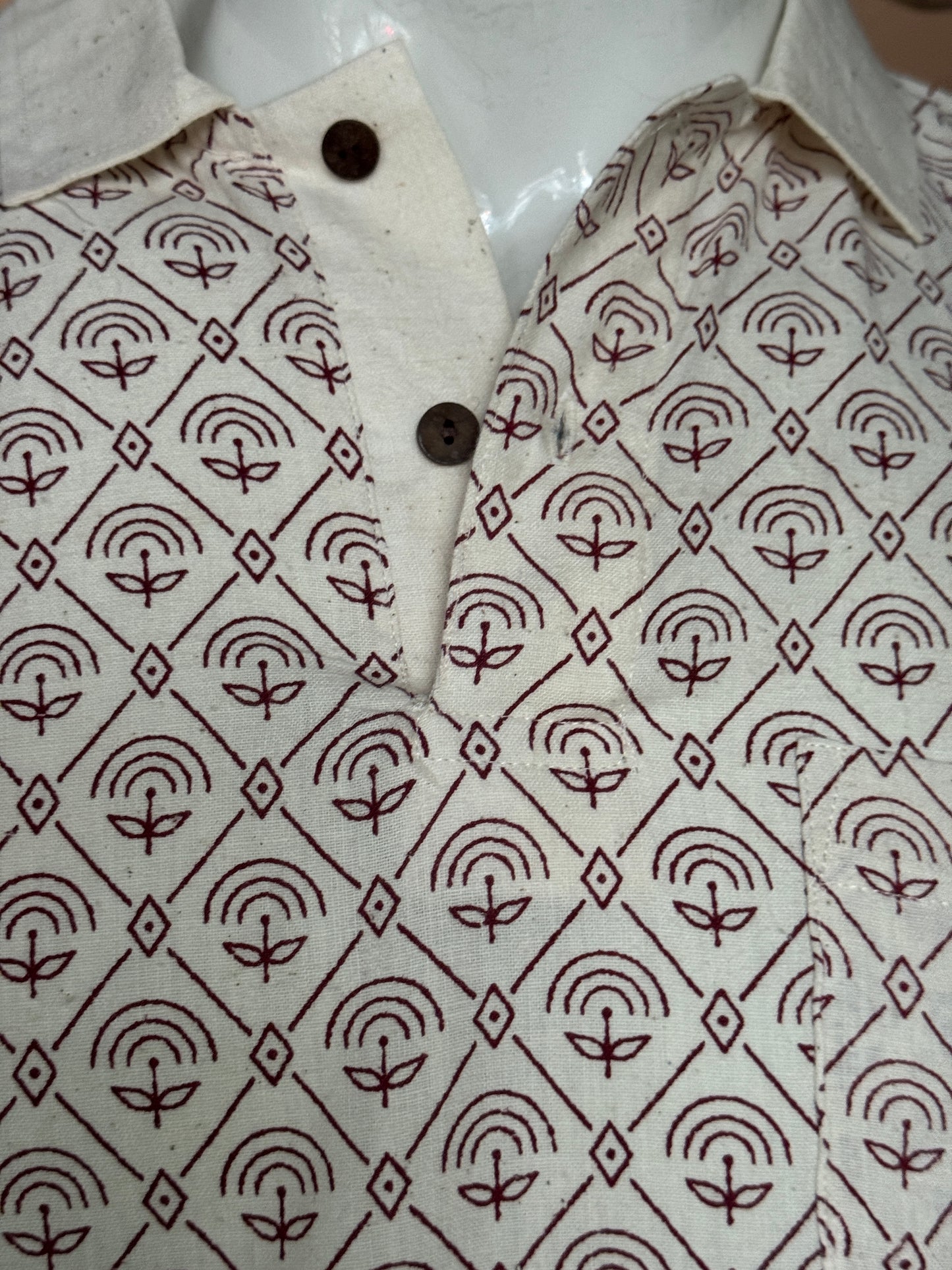 Freedom fabric tees - hand spun, hand woven printed cotton mens t-shirt