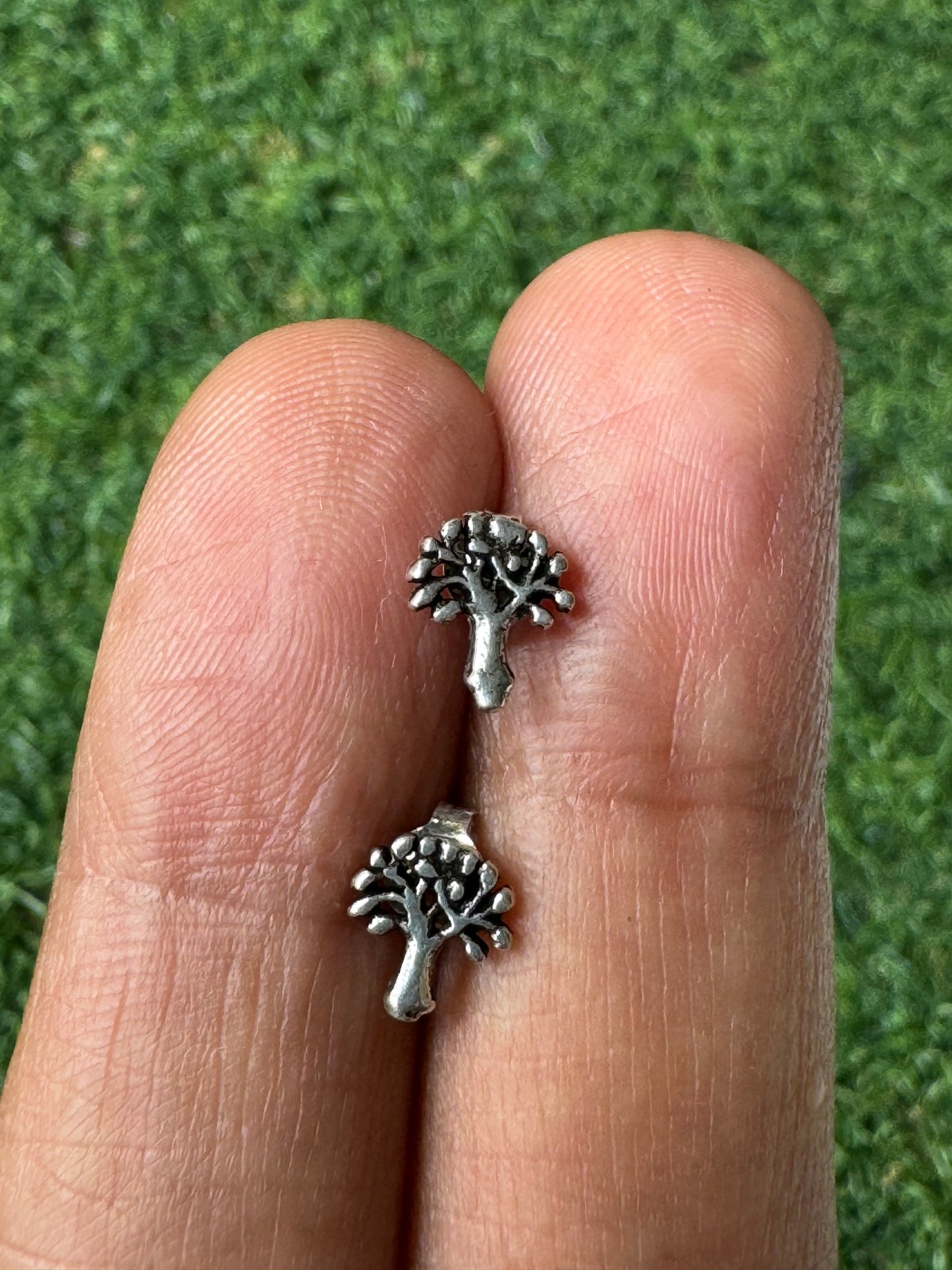 Tiny pure silver studs in cute designs for children