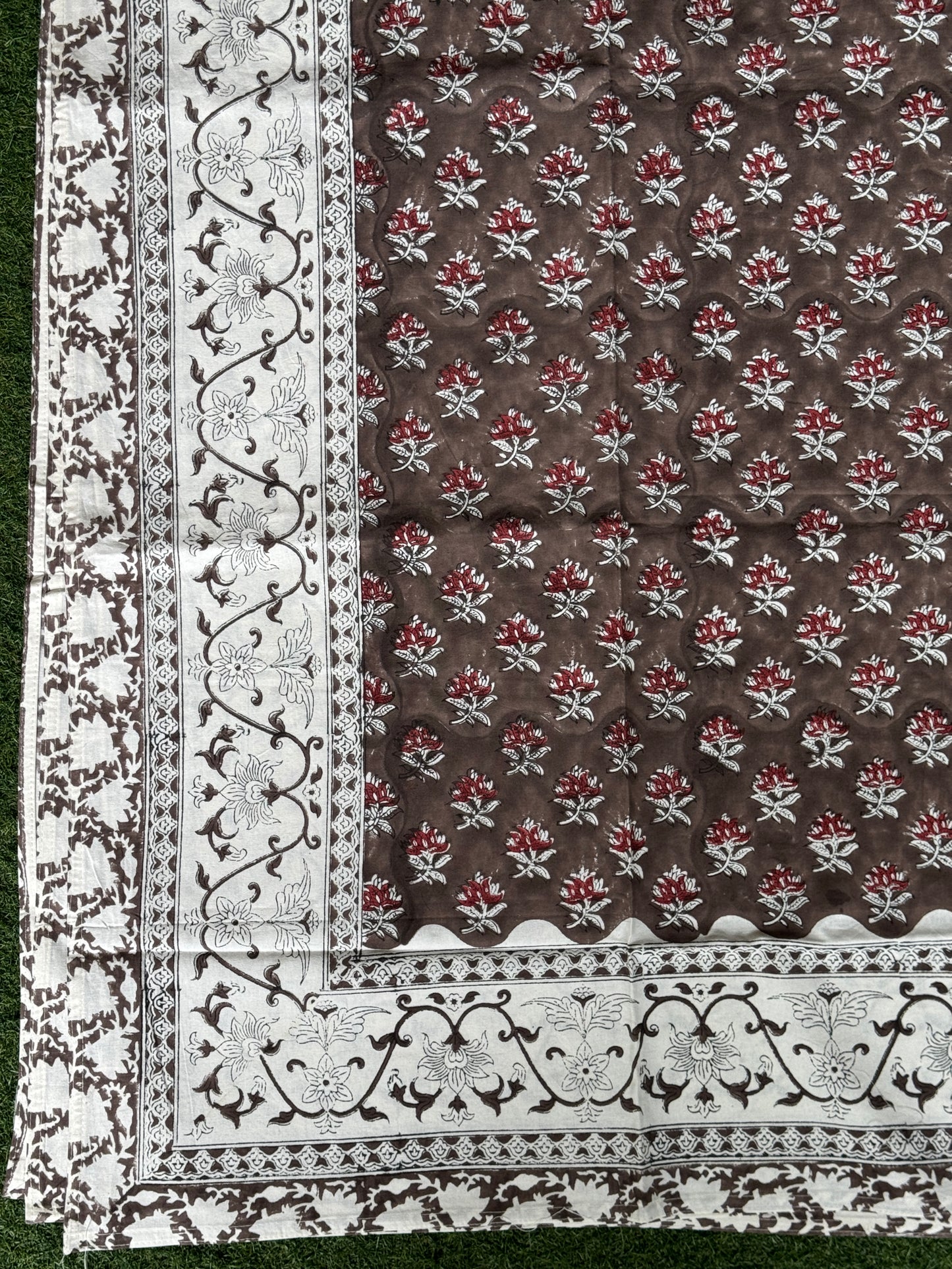 Single bedsheet / blanket in hand block printed pure cotton - multiple designs available