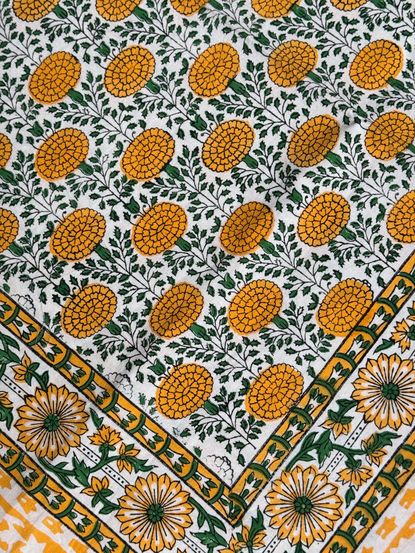 Single bedsheet / blanket in hand block printed pure cotton - multiple designs available