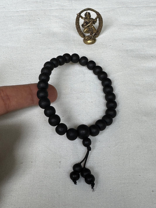 Wooden beads handcrafted bracelet - free size, with elastic - click to see color n size options