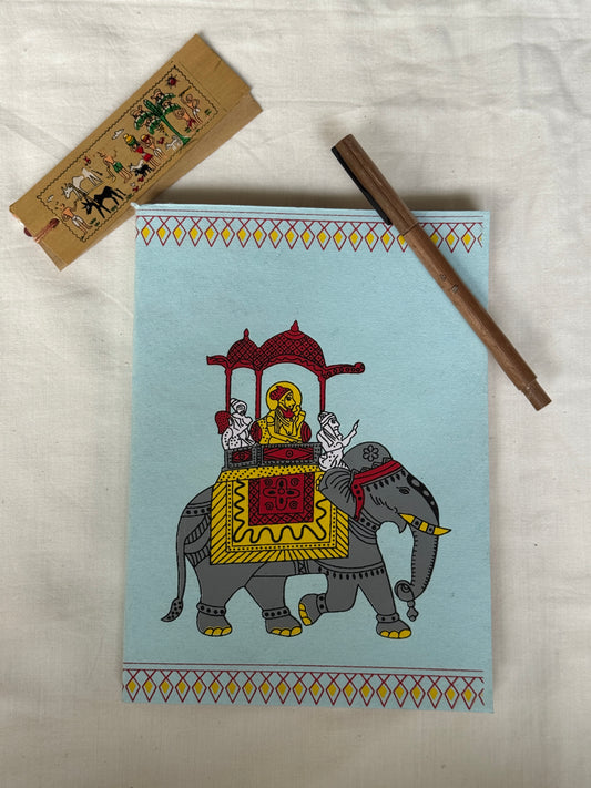 Elephant cover journal - hand made paper notebook - multiple colors