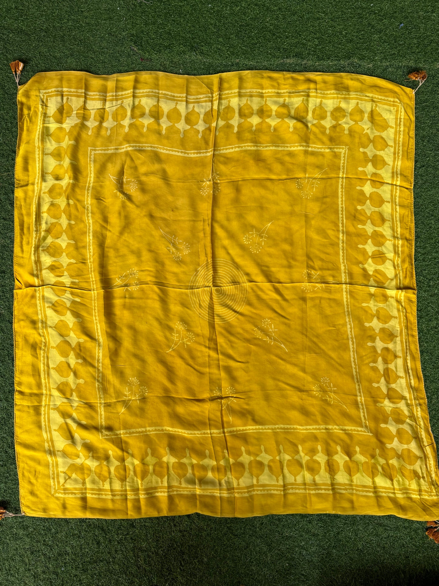 Scarf - hand block printed Ajrakh on soft modal