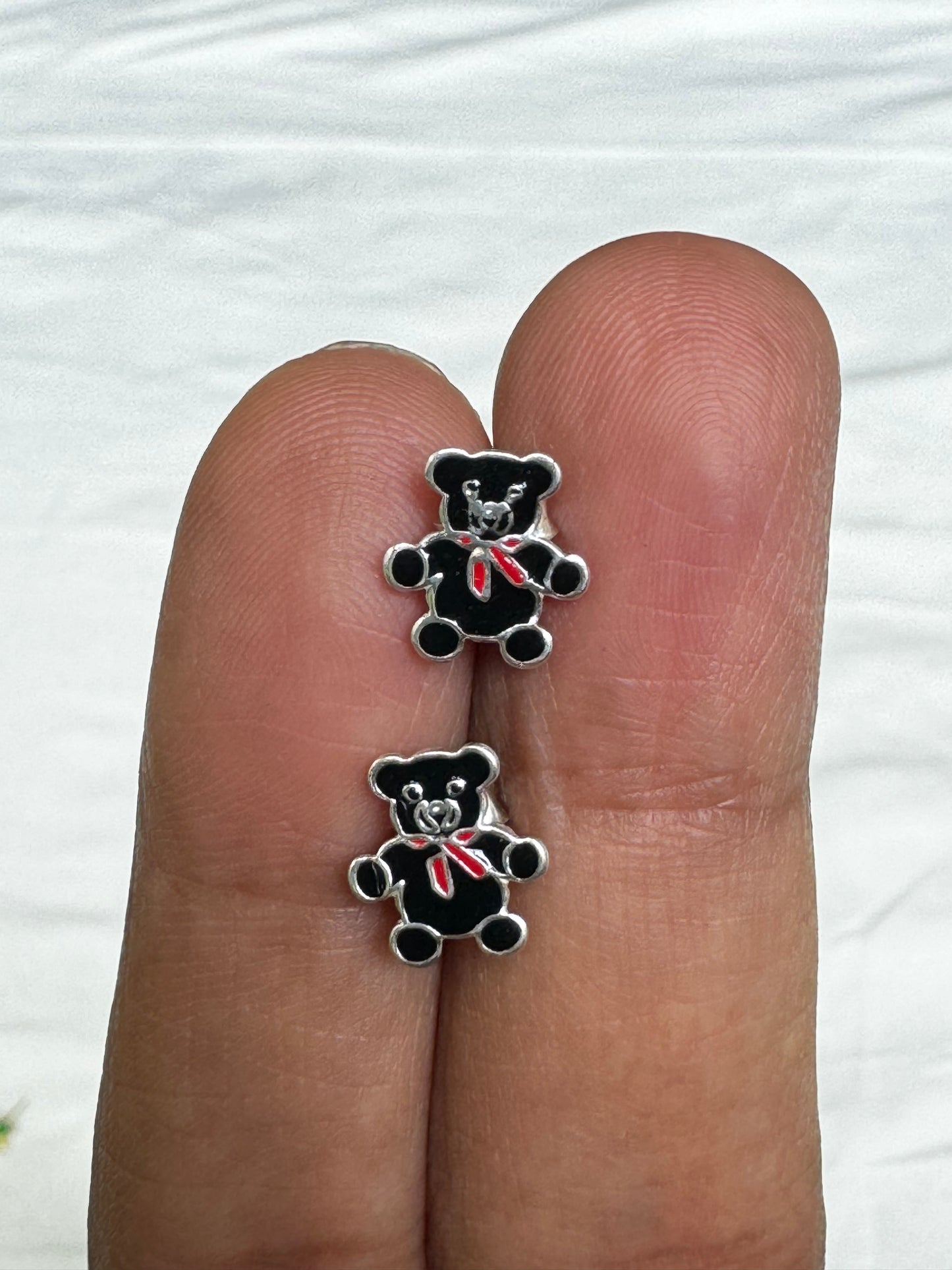 Tiny pure silver studs in cute designs for children