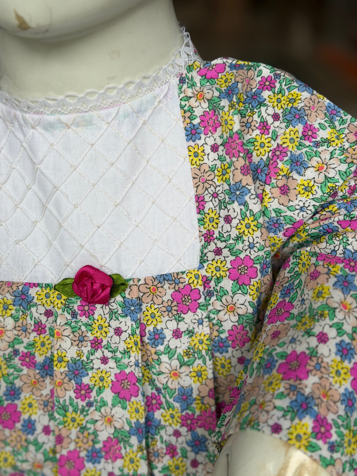 Colorful floral print cotton lounge wear / night suit set - 2 piece shirt n pants set with pintucks and lace detailing