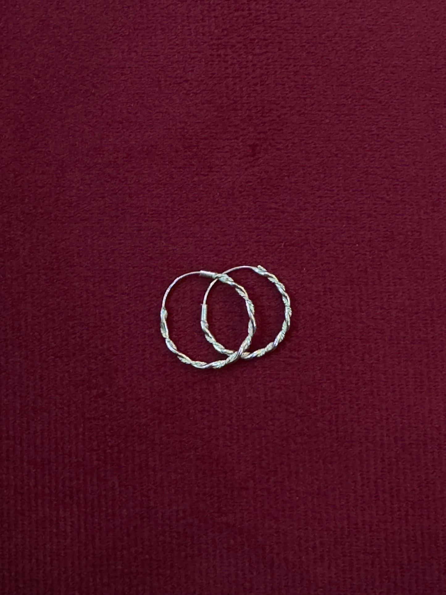 Twisted 92.5 sterling silver round hoops